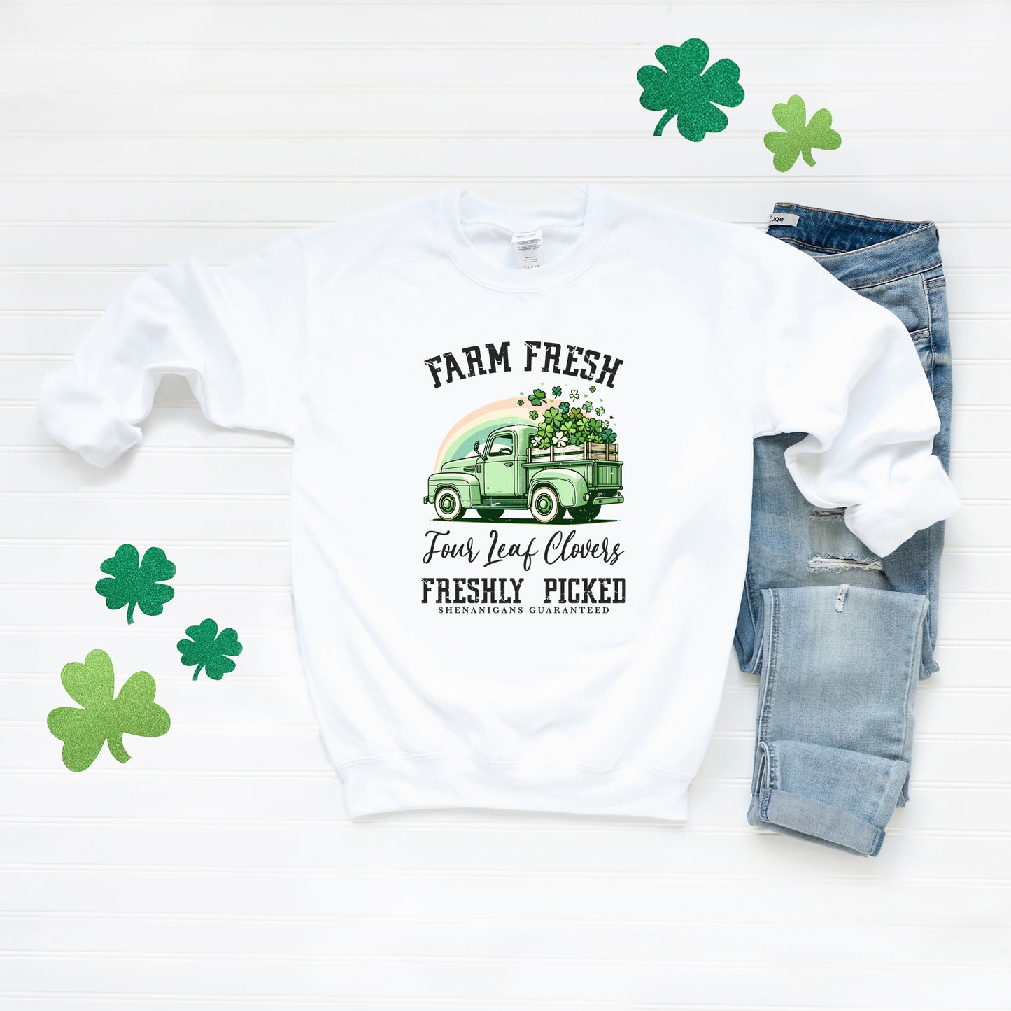 Farm Fresh Green Truck | Sweatshirt