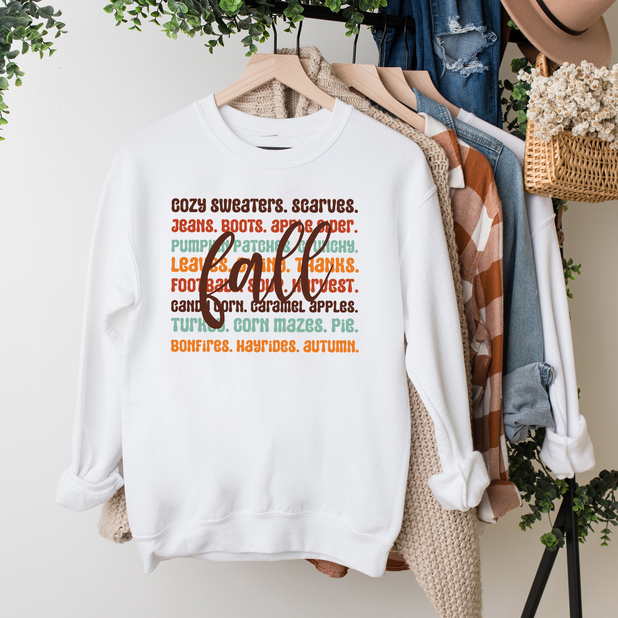 Cursive Fall Layered | Sweatshirt