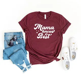 Mama Knows Best Stars | Short Sleeve Crew Neck