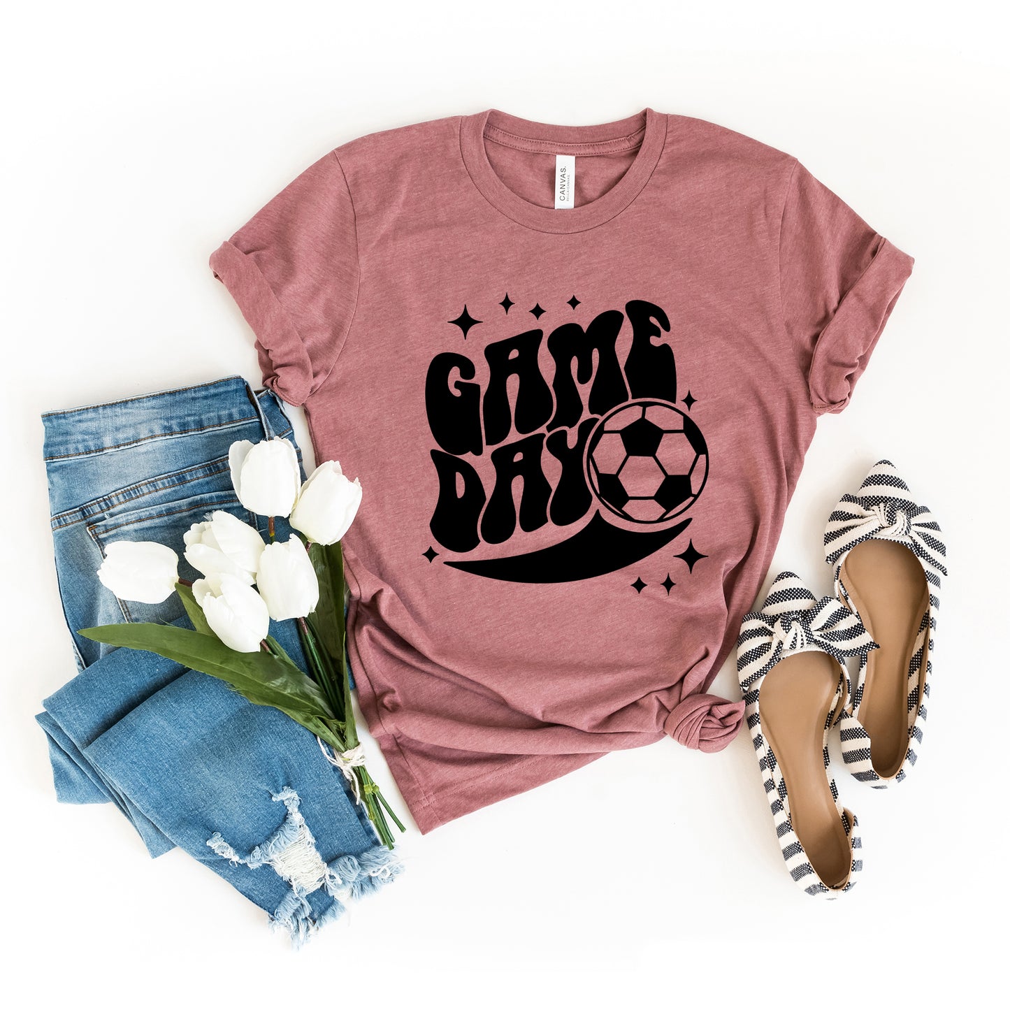 Soccer Game Day Sparkle | Short Sleeve Graphic Tee