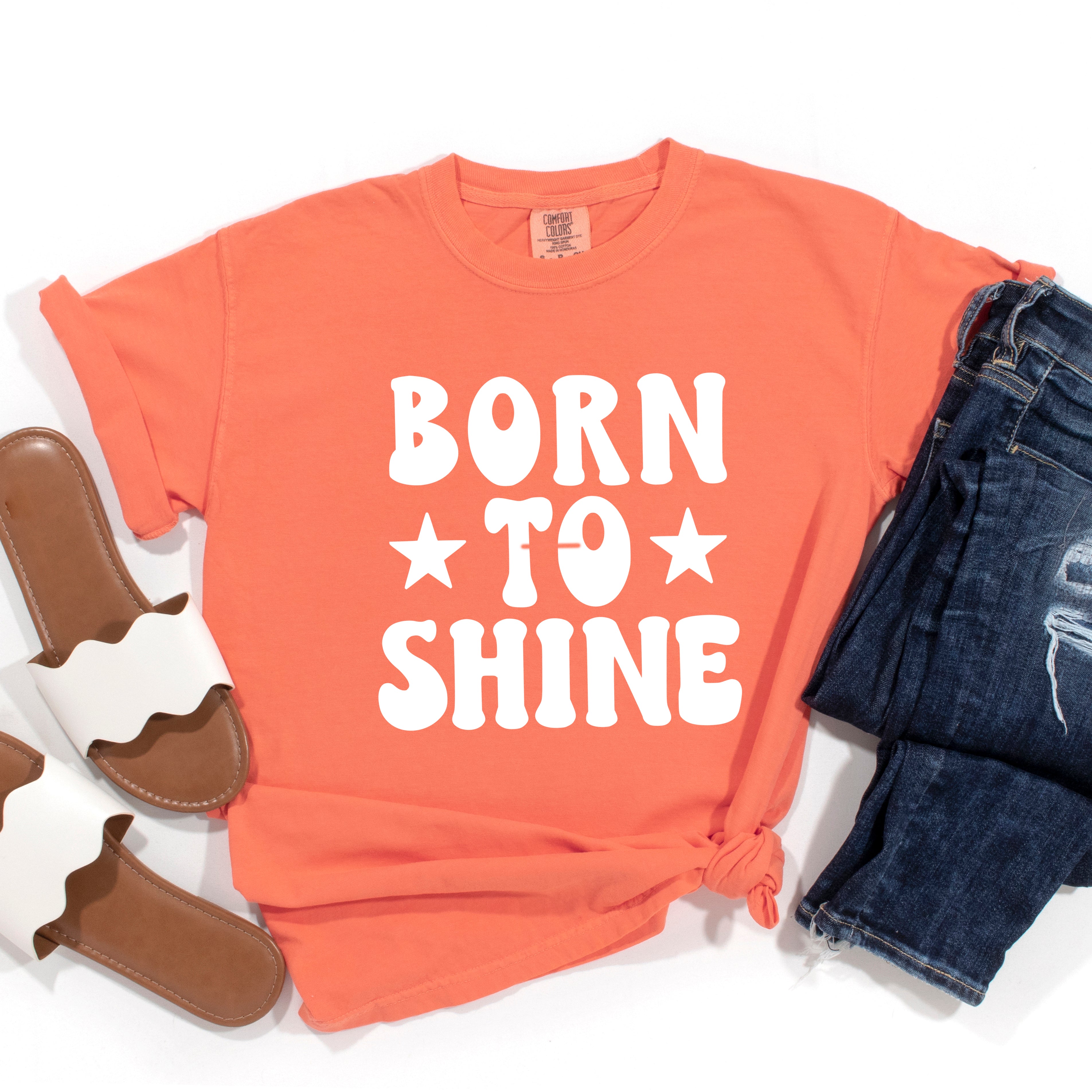 Born To Shine Stars | Garment Dyed Tee