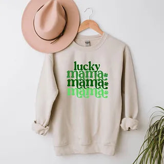 Lucky Mama Clovers Stacked | Sweatshirt