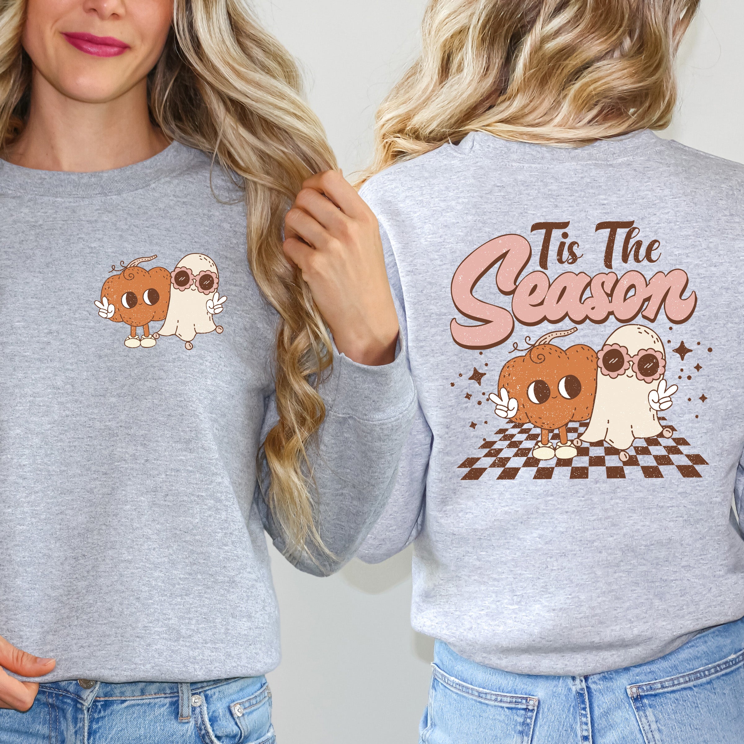 Tis The Season Pumpkin Ghost | Sweatshirt | Front and Back Design