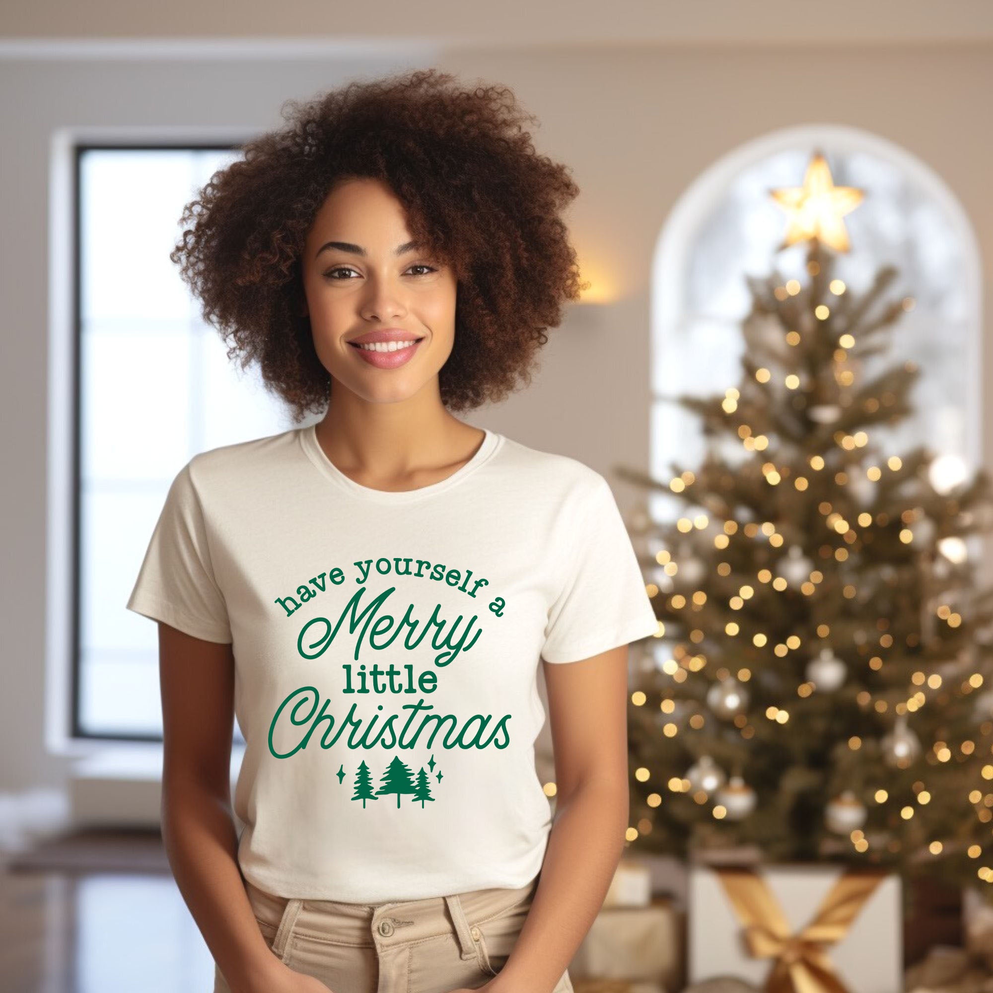 Merry Little Christmas Trees | Short Sleeve Graphic Tee