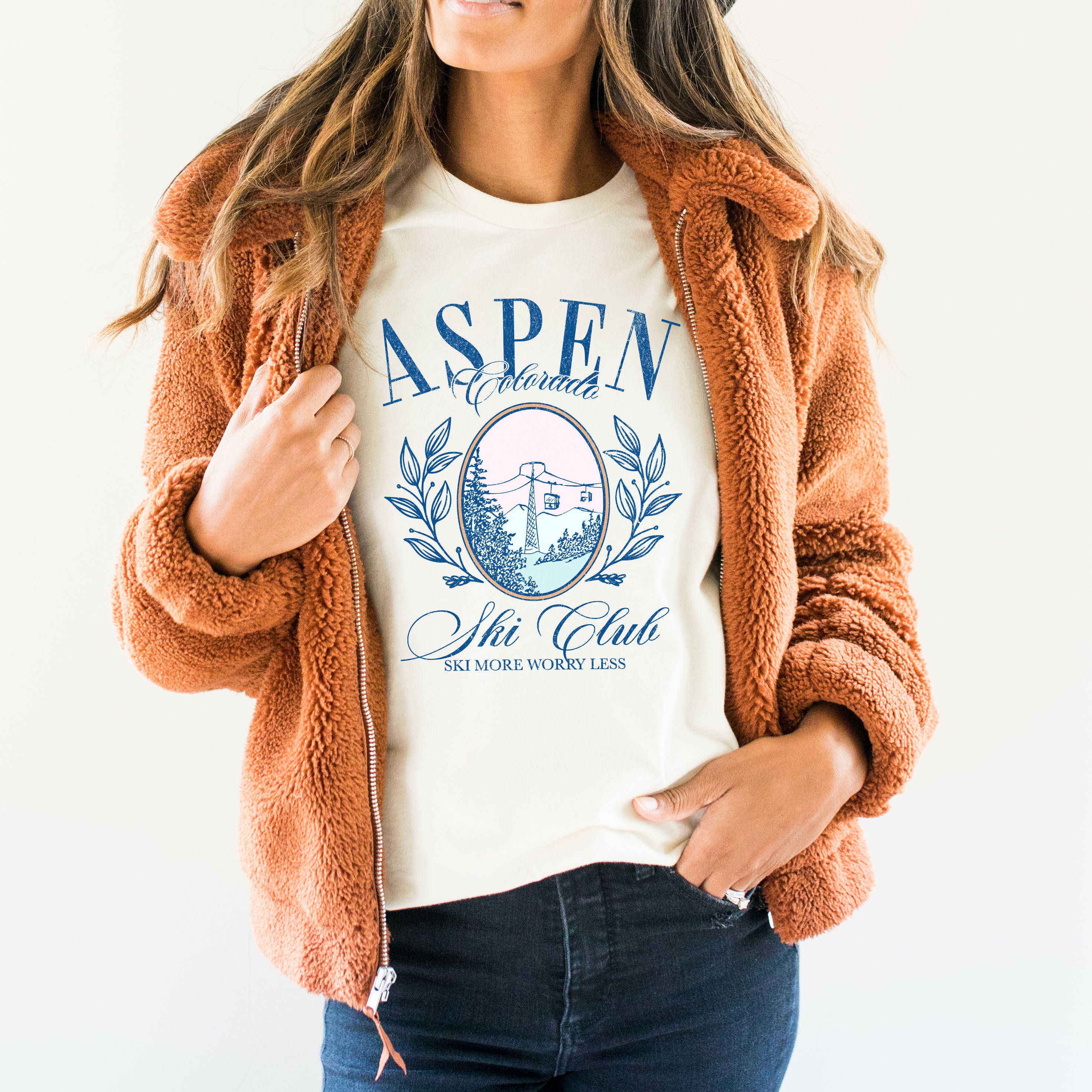 Aspen Ski Club Grunge | Short Sleeve Graphic Tee