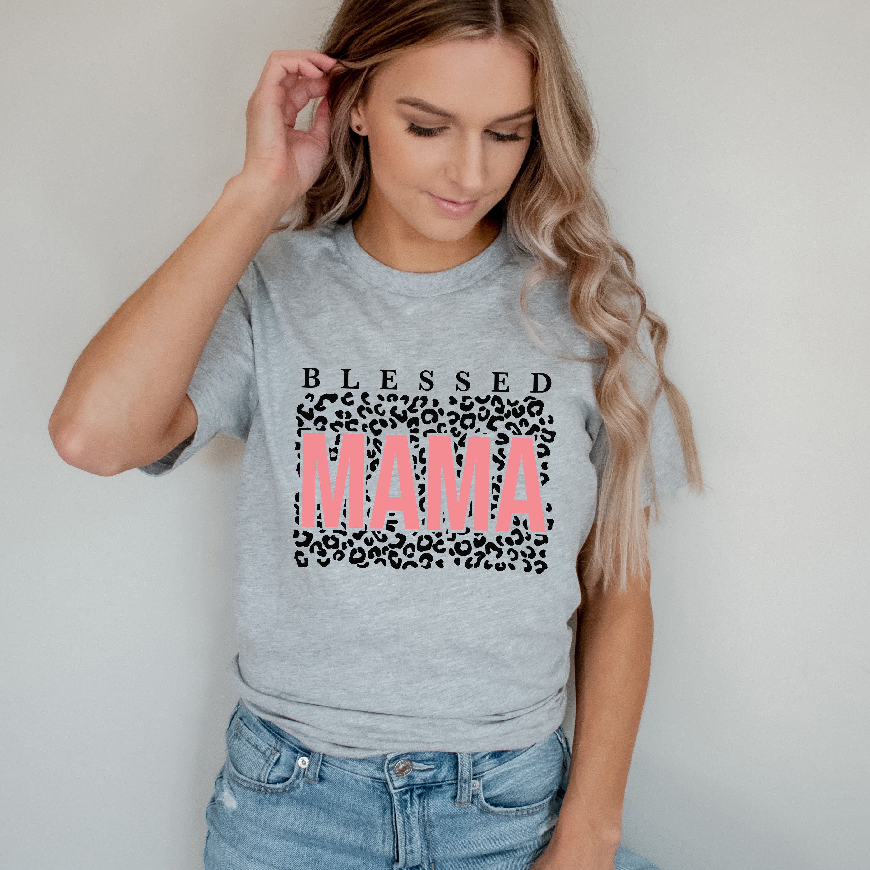 Blessed Mama Leopard | Short Sleeve Graphic Tee