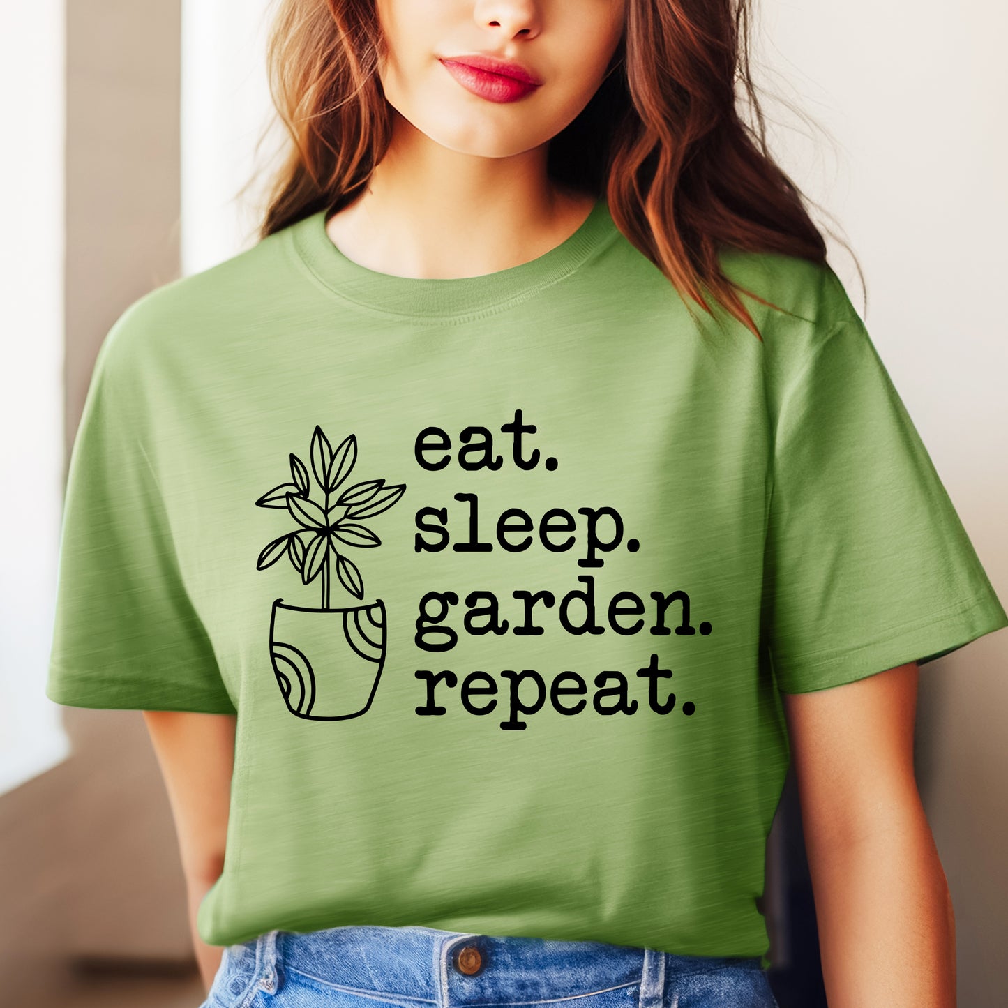 Eat Sleep Garden Repeat | Short Sleeve Graphic Tee