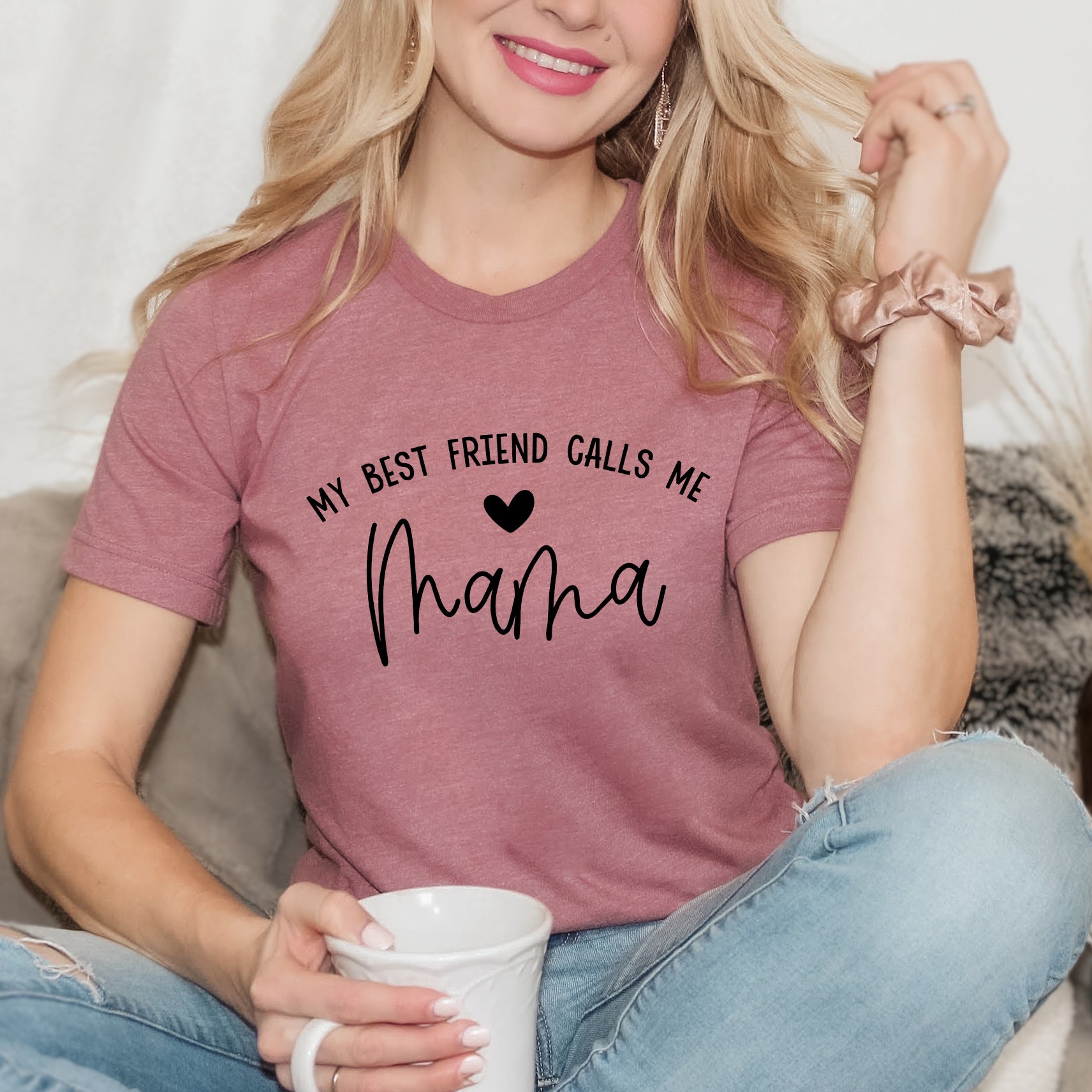 My Best Friend Calls Me Mama | Short Sleeve Crew Neck