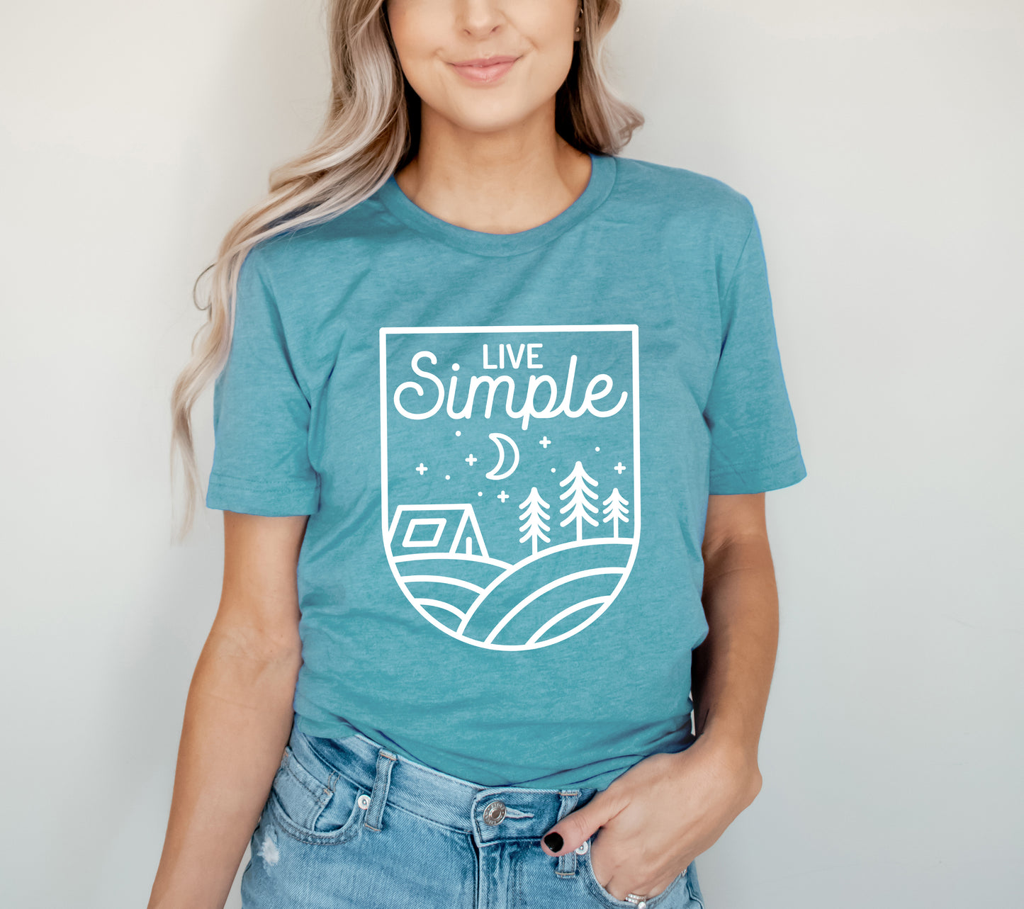 Live Simple Tent | Short Sleeve Graphic Tee