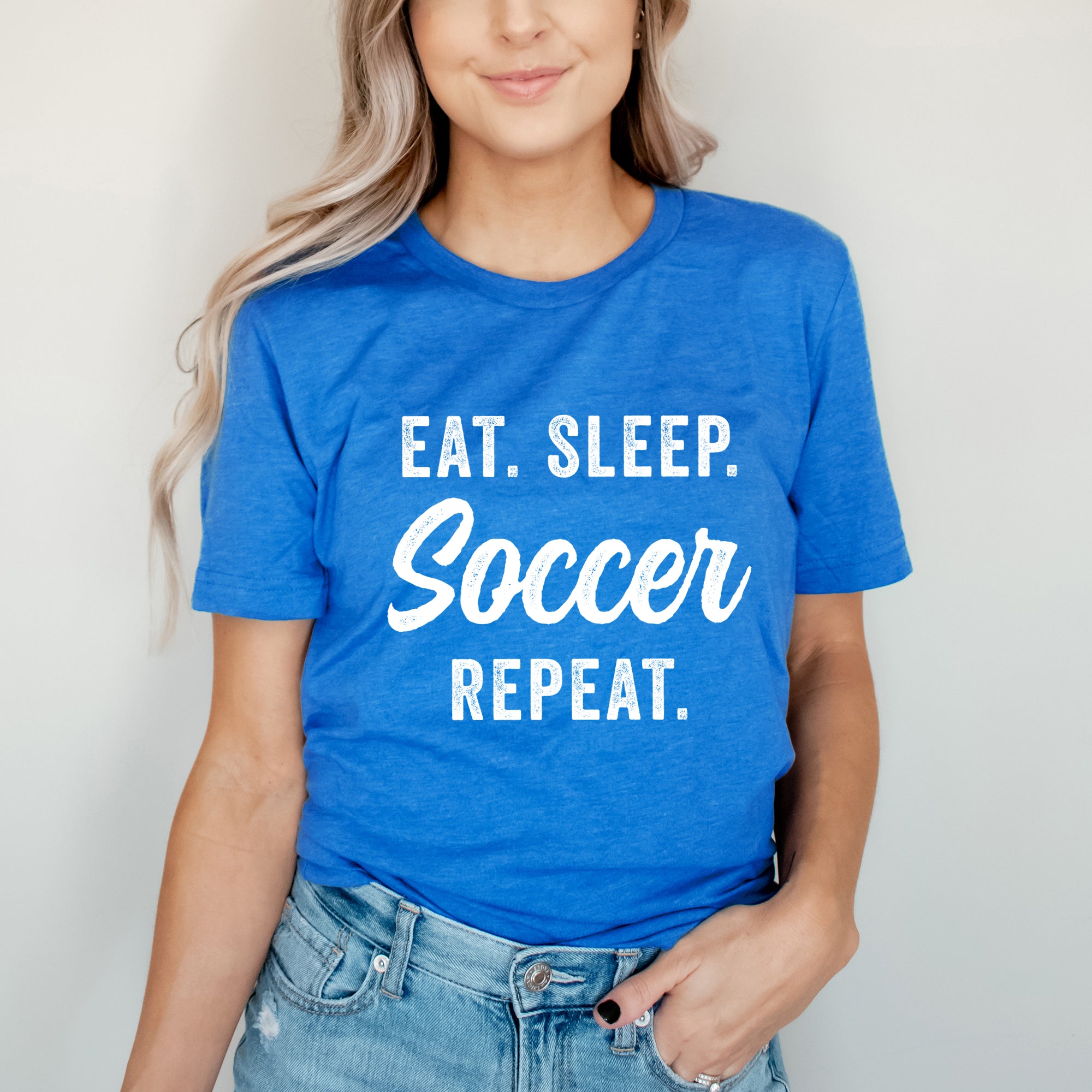 Eat Sleep Soccer Repeat | Short Sleeve Graphic Tee
