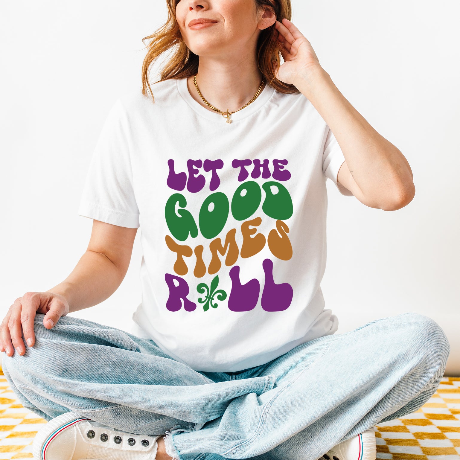 Let The Good Times Roll Mardi Gras | Short Sleeve Crew Neck