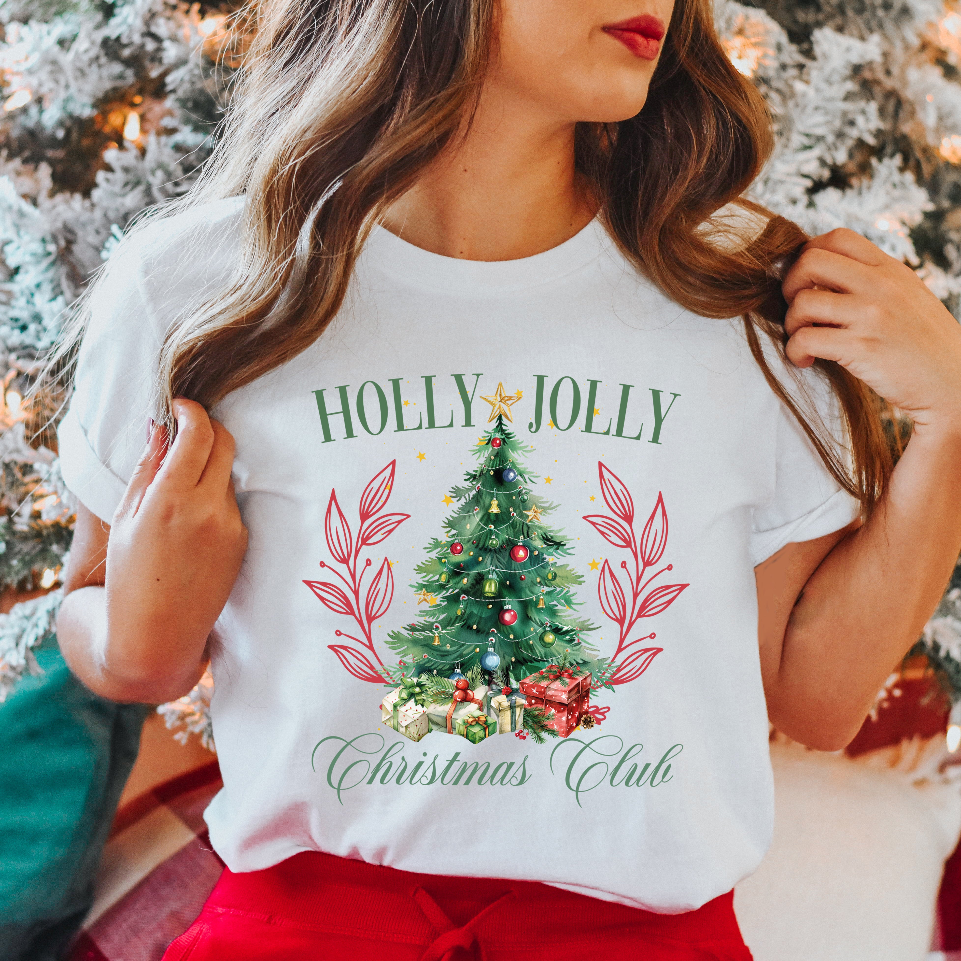 Holly Jolly Christmas Club | Short Sleeve Crew Neck