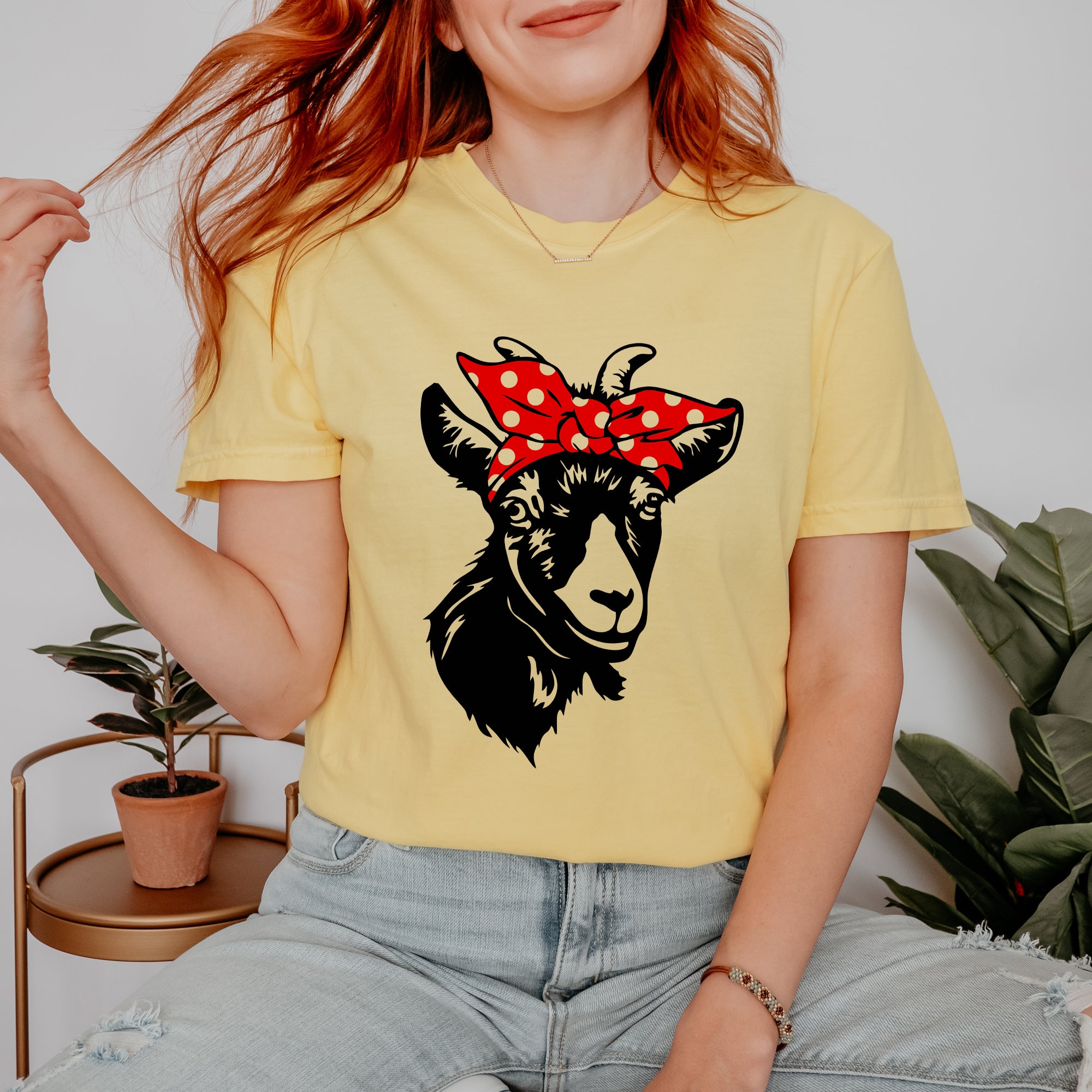 Goat And Bandana | Garment Dyed Tee