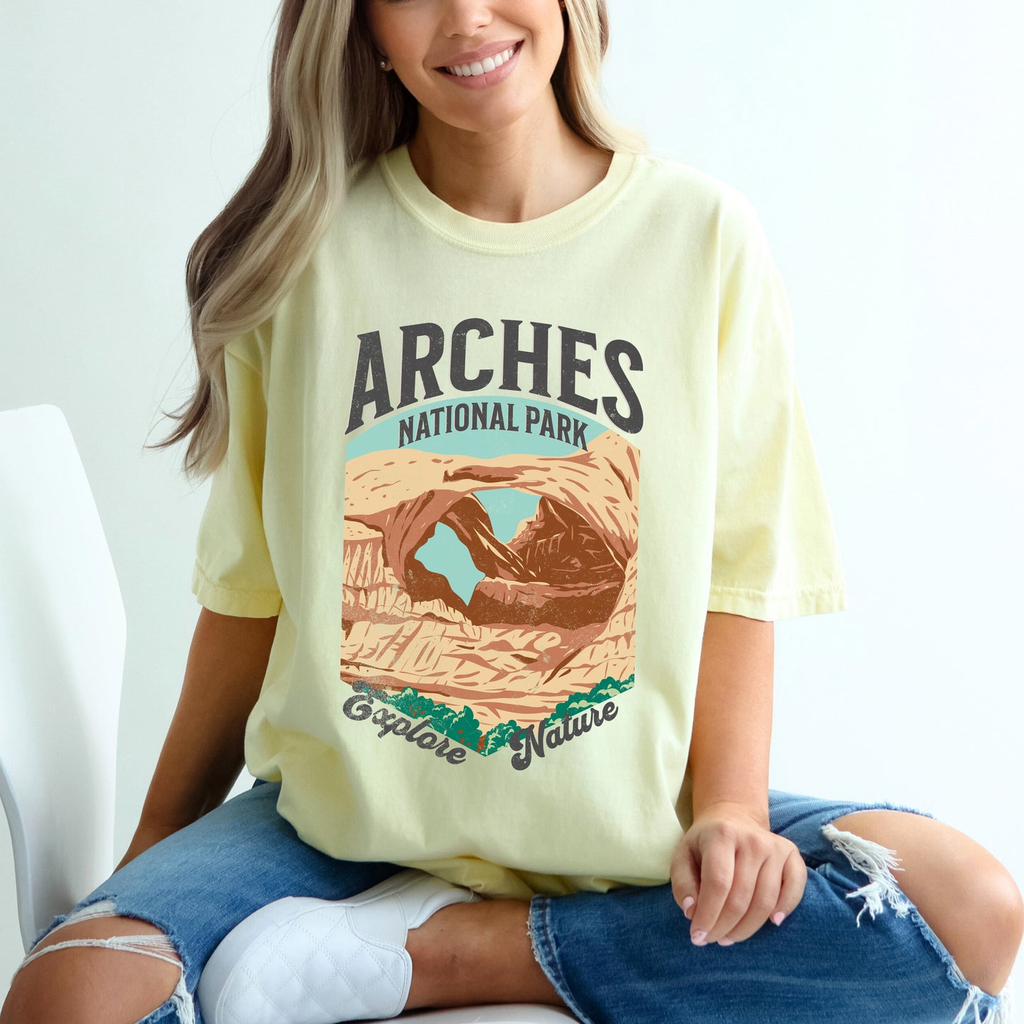 Arches National Park Explore More | Garment Dyed Tee