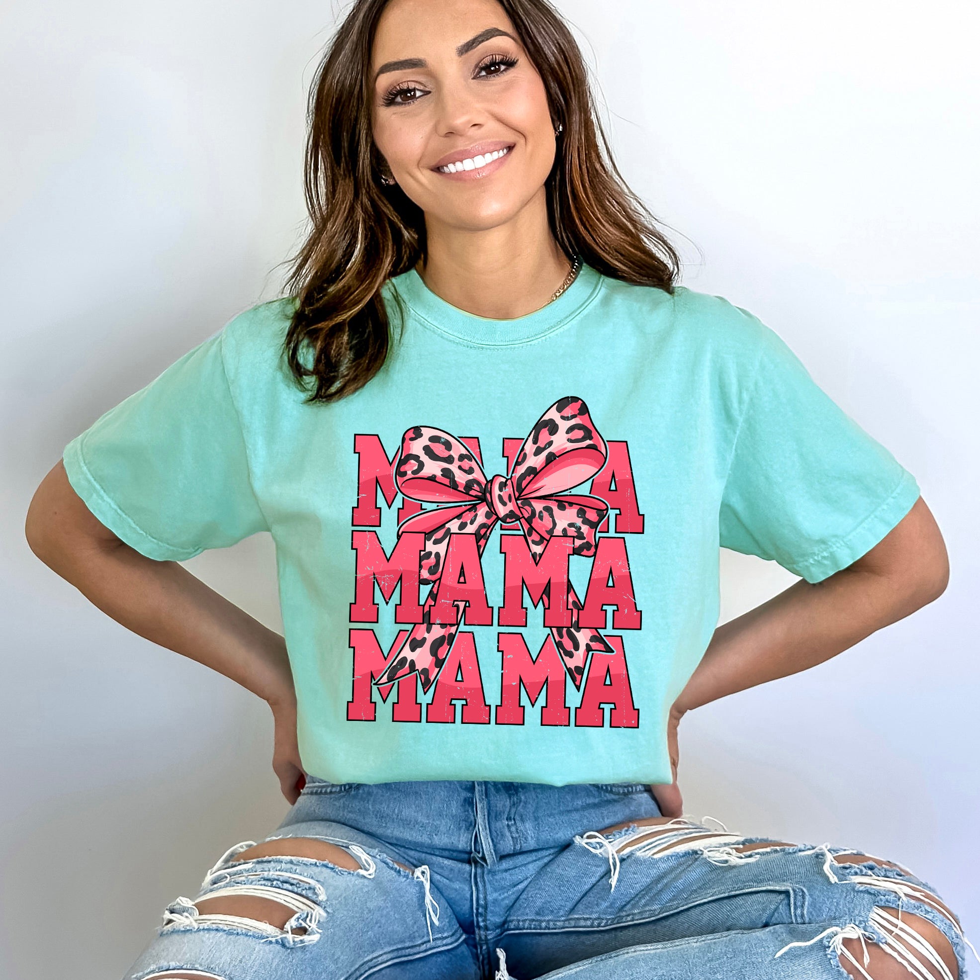 Coquette Mama Leopard | Garment Dyed Tee