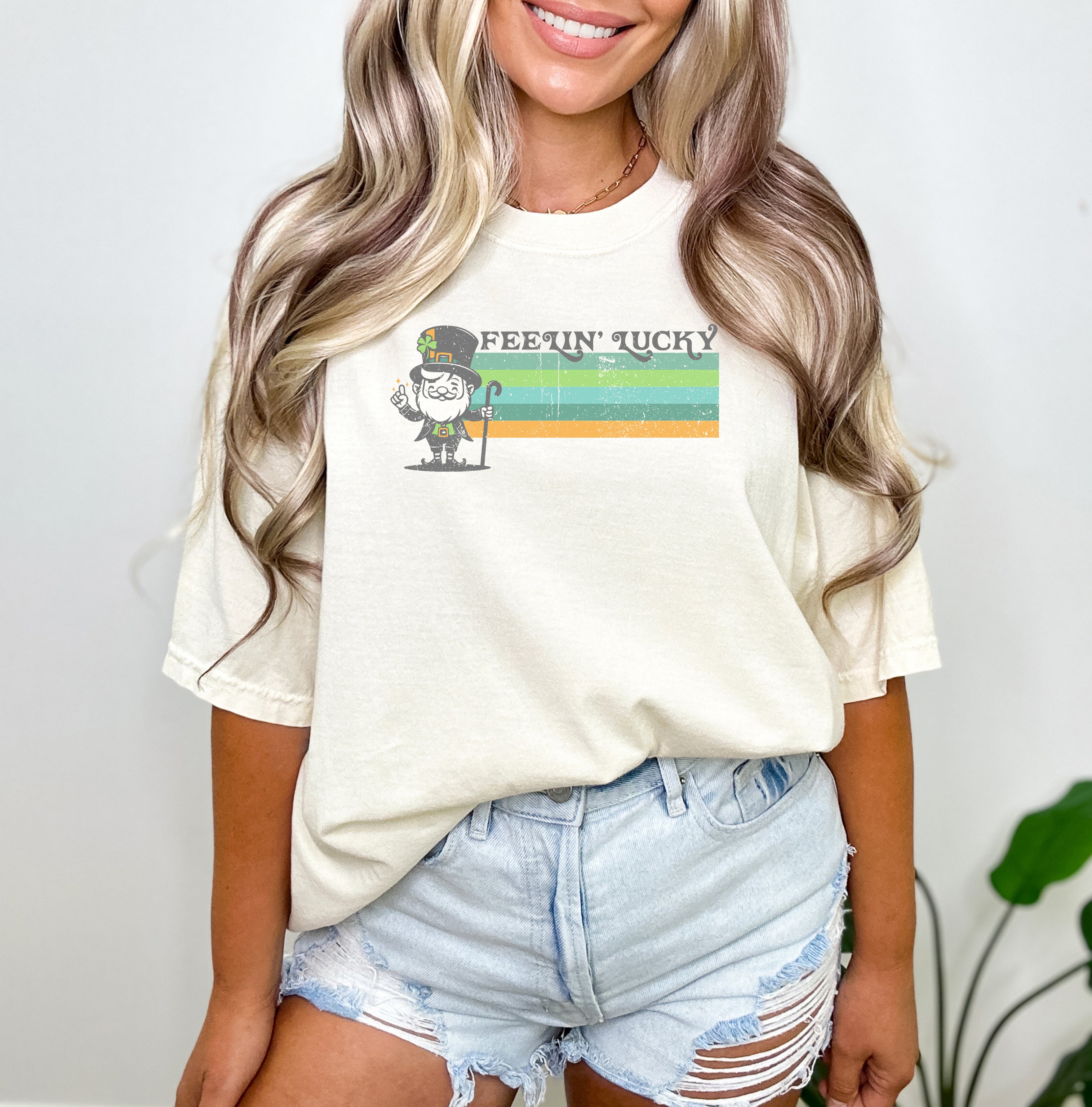 Feelin' Lucky Leprechaun | Garment Dyed Tee