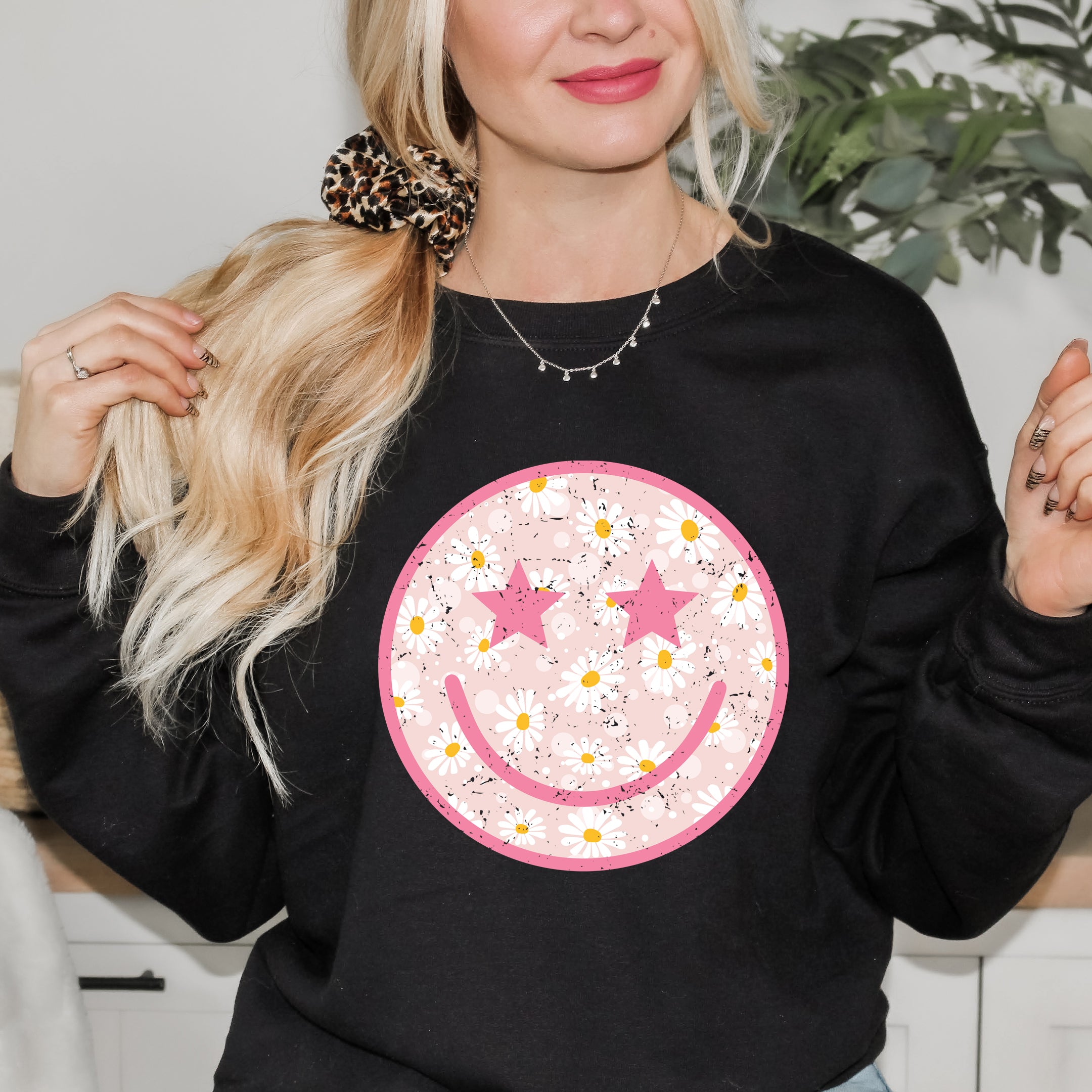 Floral Smiley Face | Sweatshirt