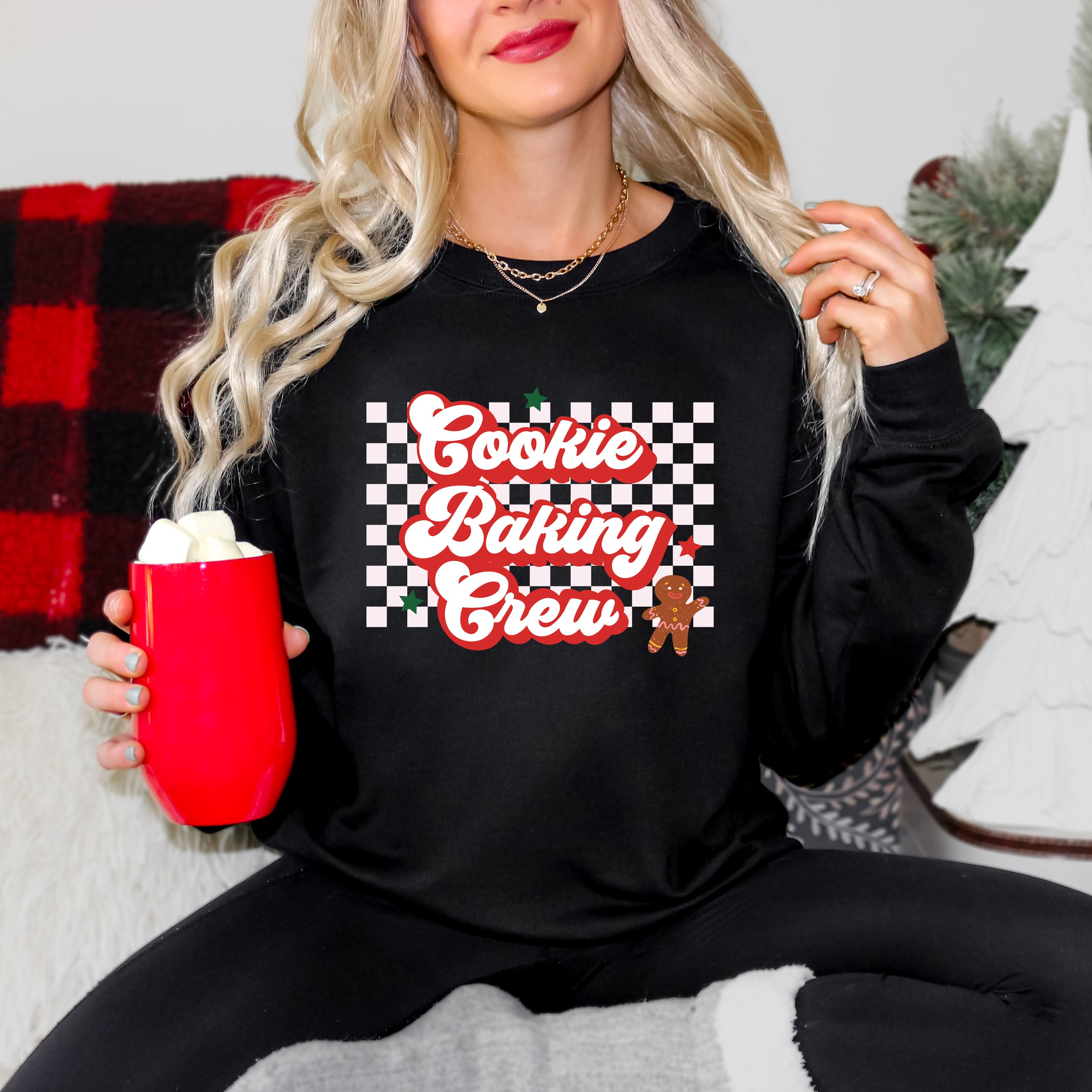 Cookie Baking Crew Checkered | Sweatshirt