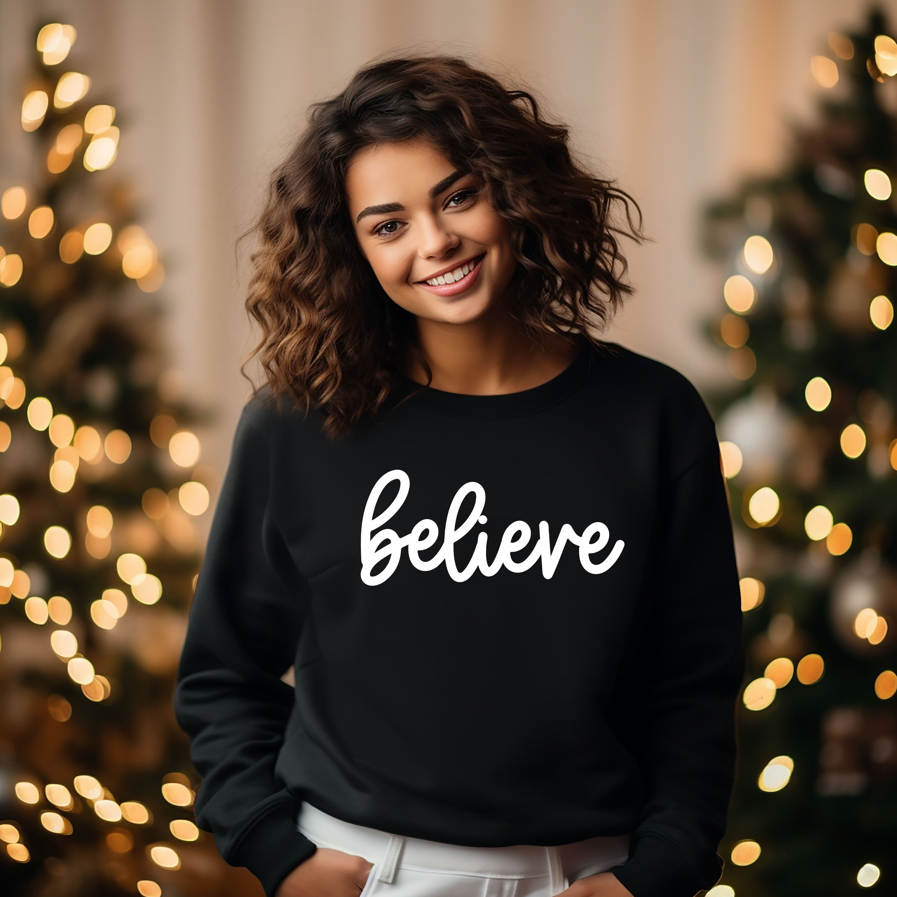 Believe Bold Cursive | Sweatshirt