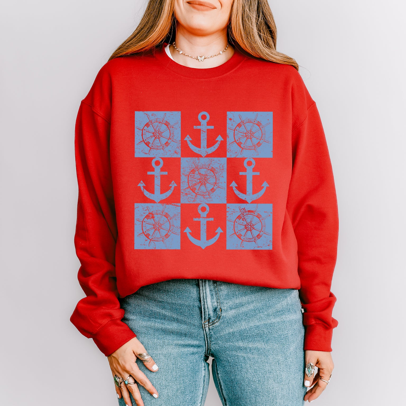 Anchor Wheel Grid | Sweatshirt