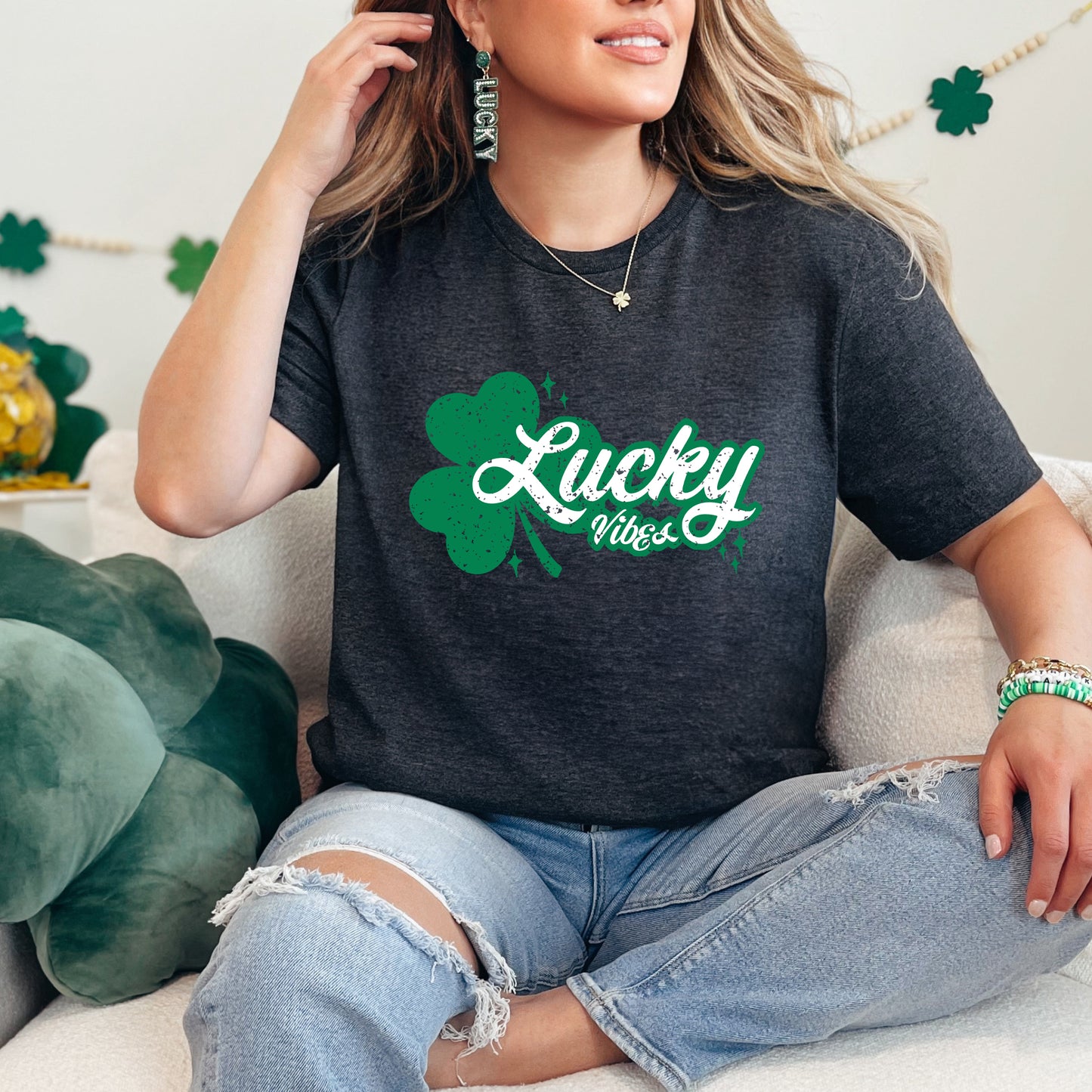 Lucky Vibes Clovers | Short Sleeve Graphic Tee