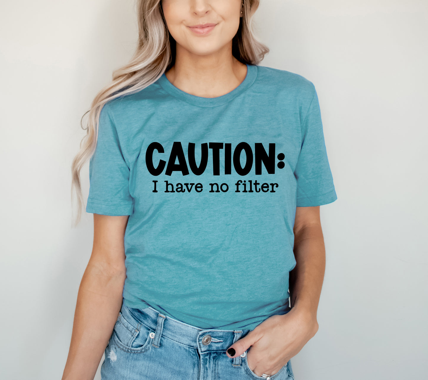 Caution I Have No Filter | Short Sleeve Graphic Tee