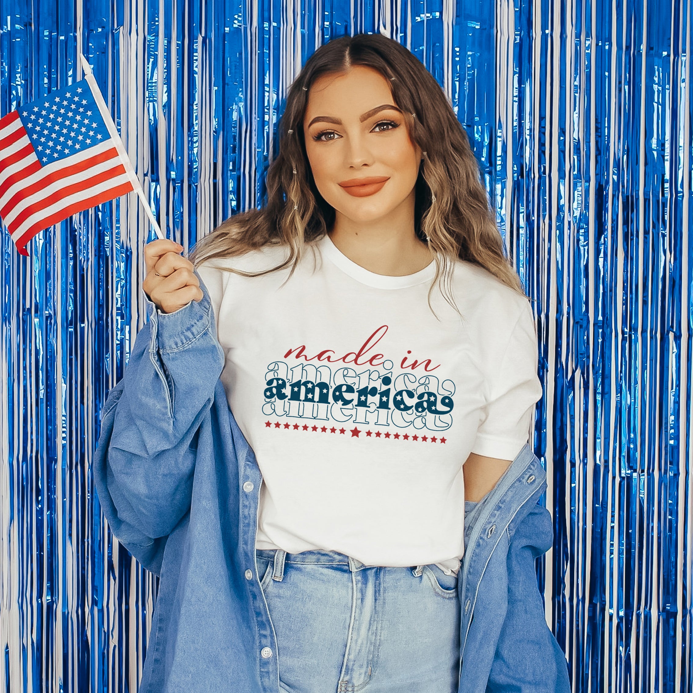 Made In America Stacked | Short Sleeve Graphic Tee