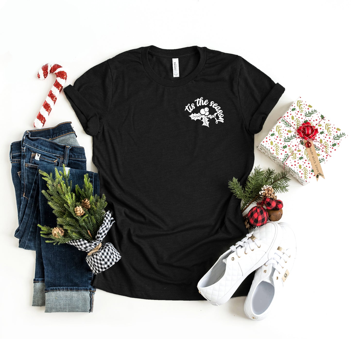 Tis The Season Holly Berries Mini | Short Sleeve Crew Neck