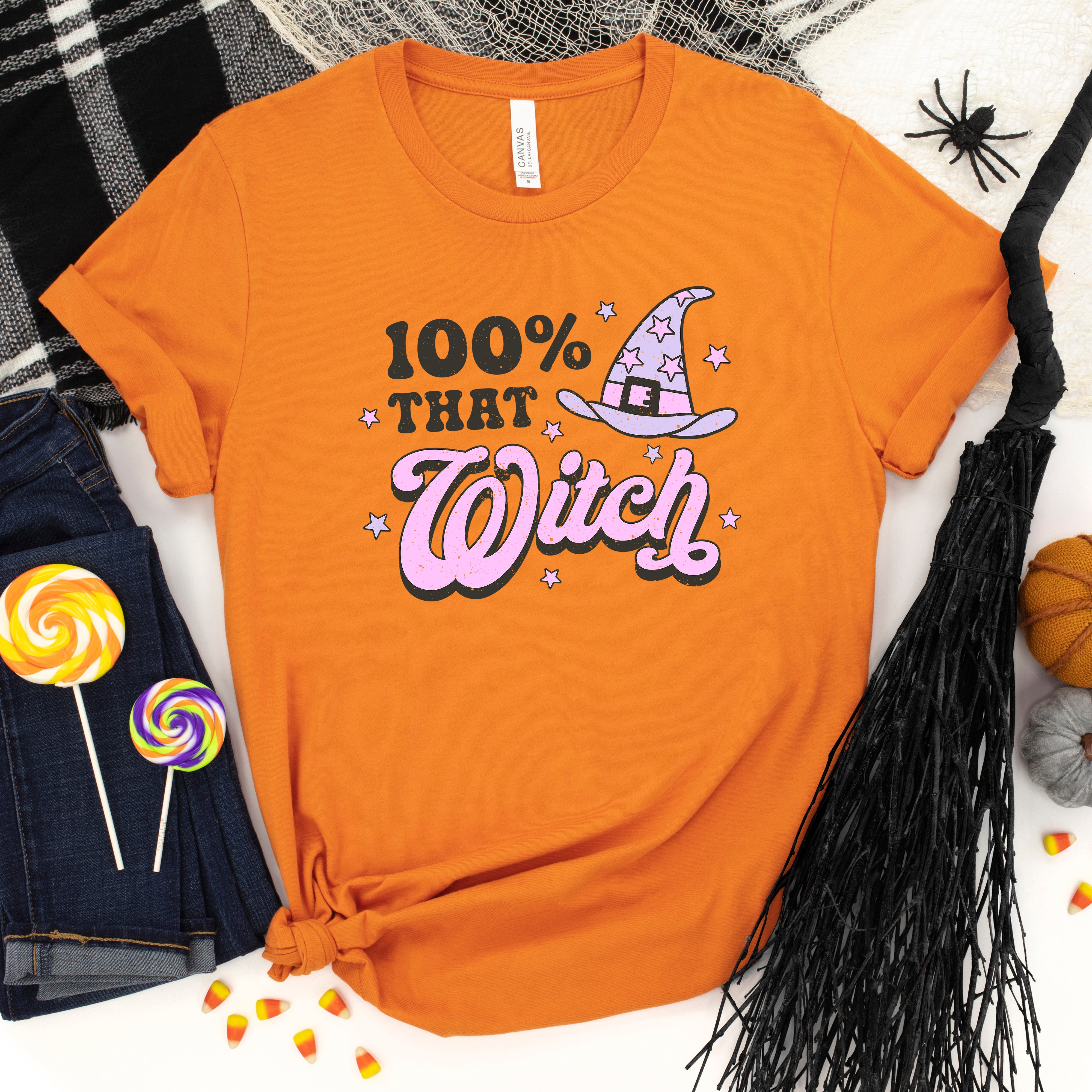 Purple 100% That Witch | Short Sleeve Crew Neck