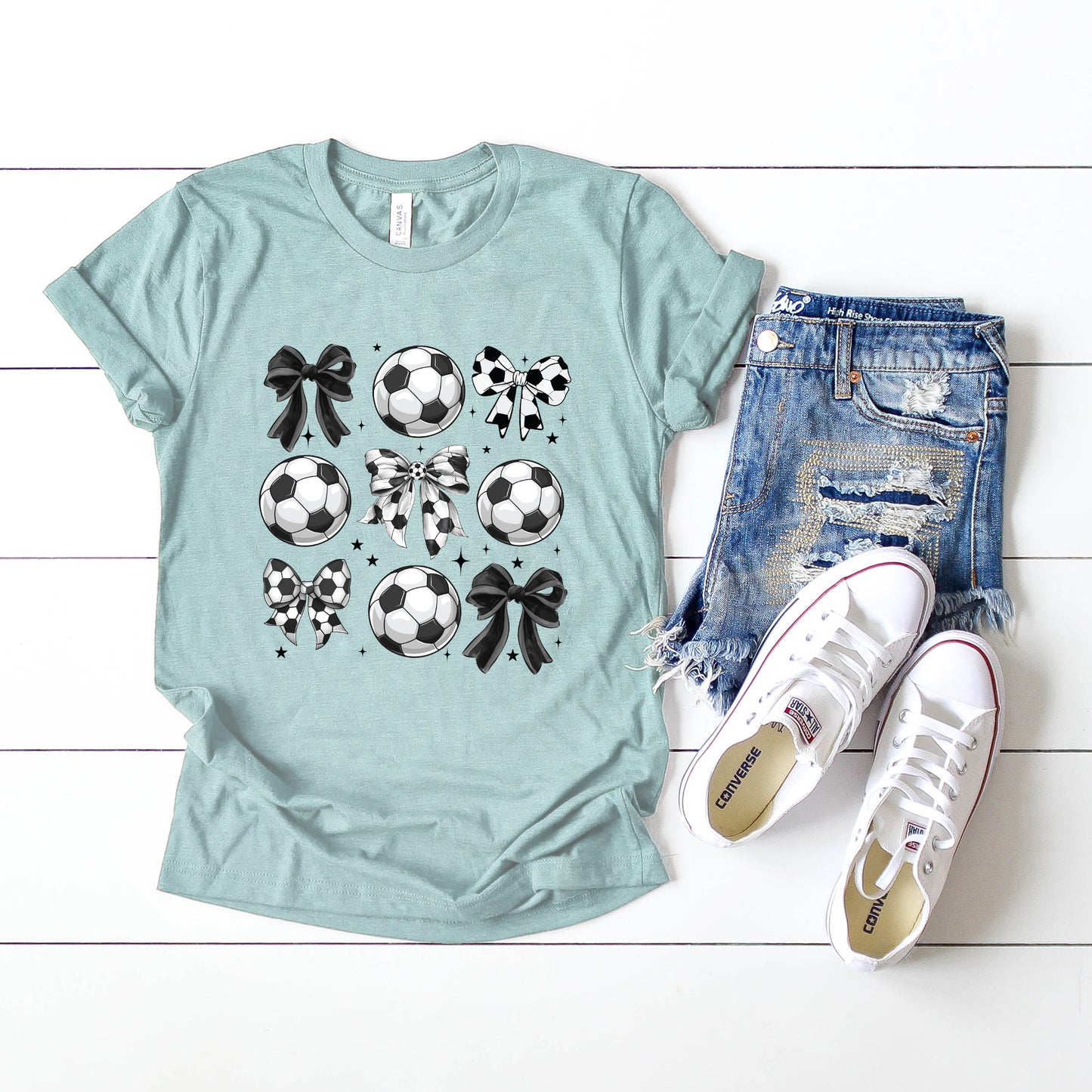 Soccer Ball Bows | Short Sleeve Graphic Tee