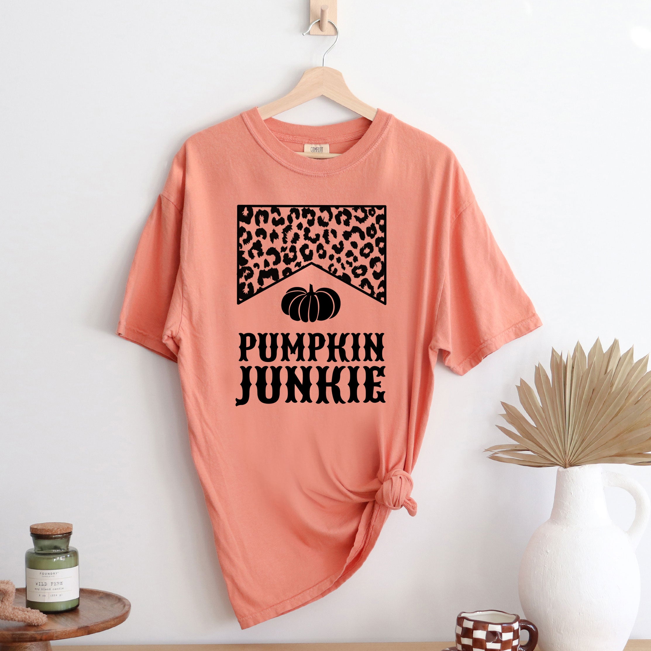 Leopard Pumpkin Junkie | Garment Dyed Tee