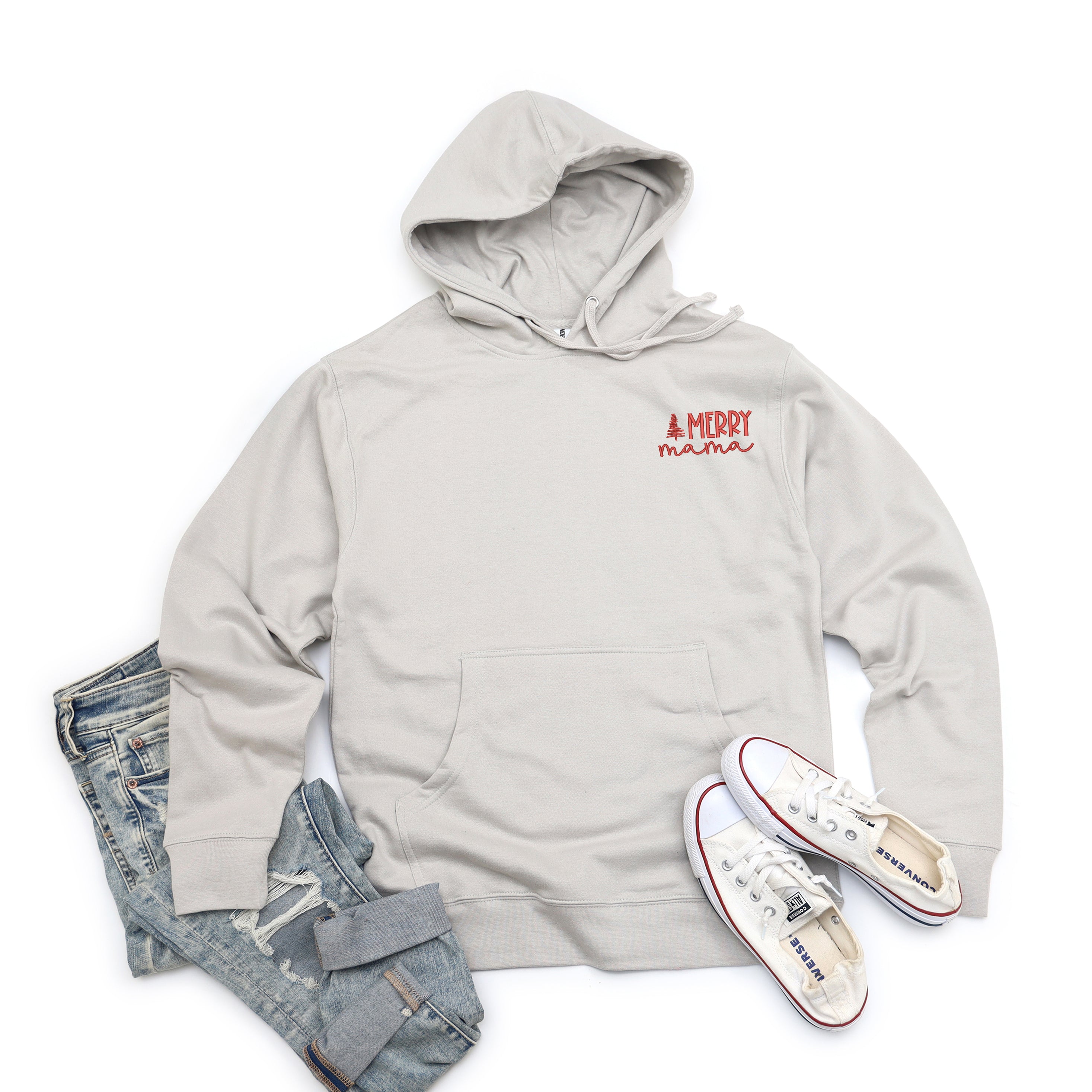 Embroidered Merry Mama Tree | Hoodie