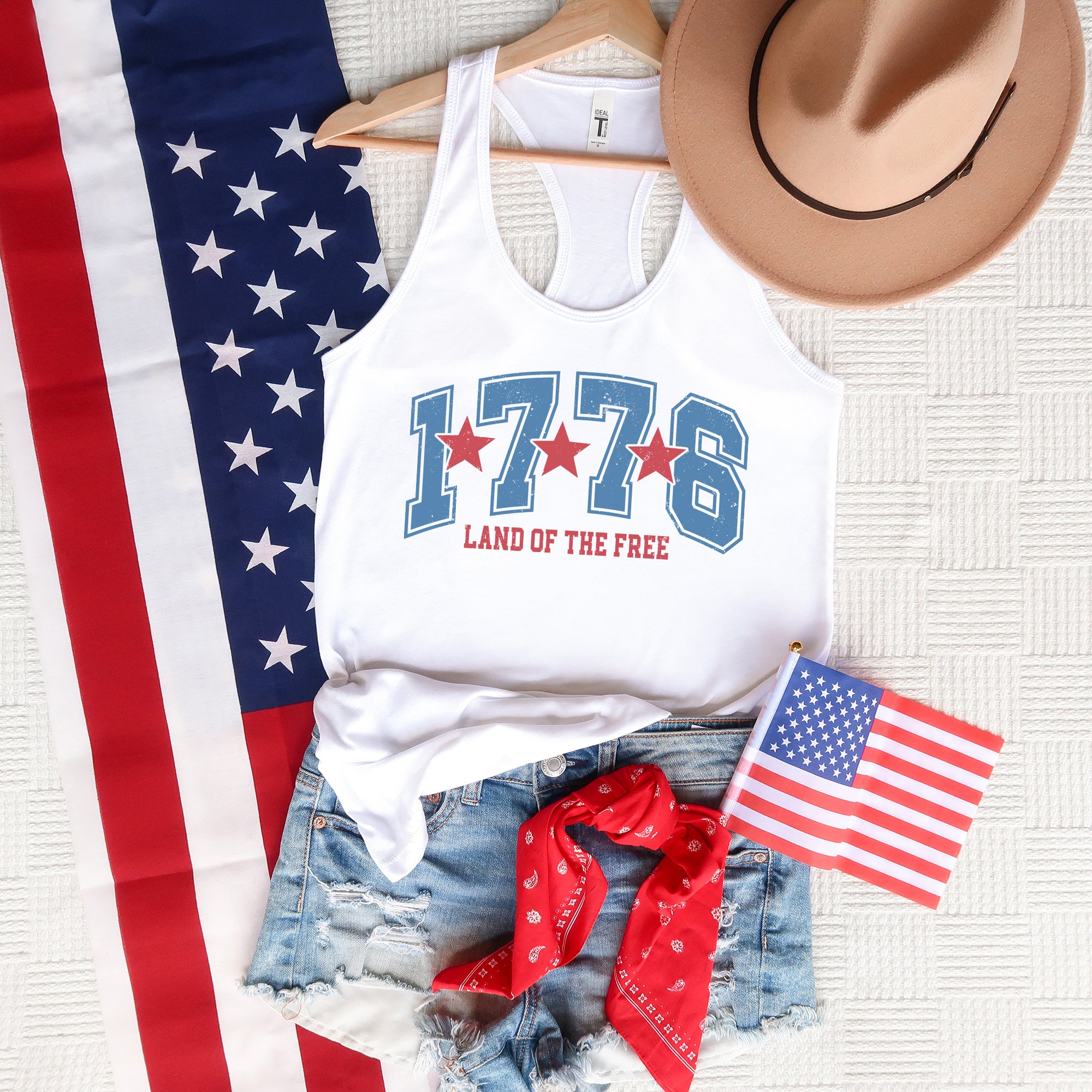 Land Of The Free 1776 | Racerback Tank