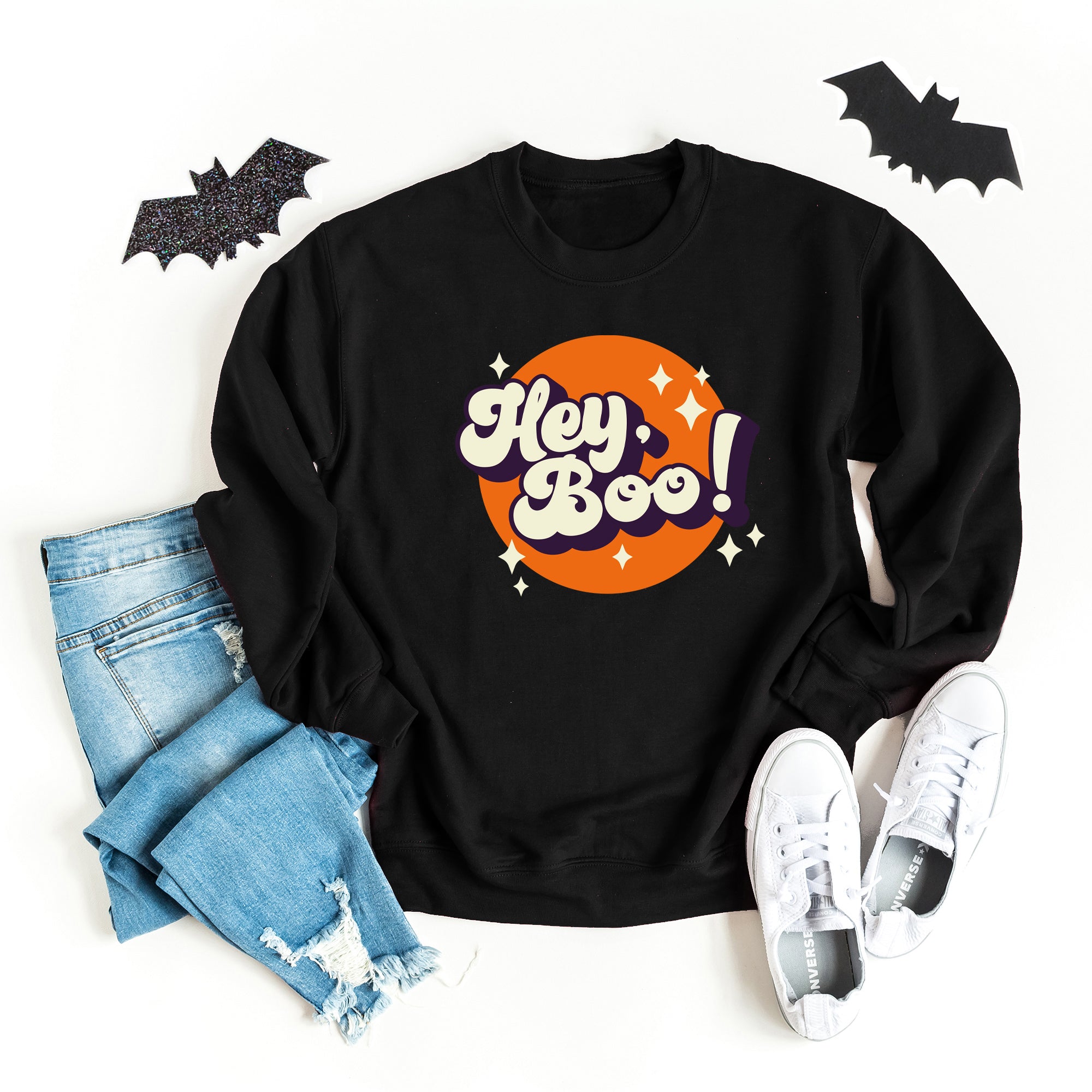 Retro Hey Boo | Sweatshirt