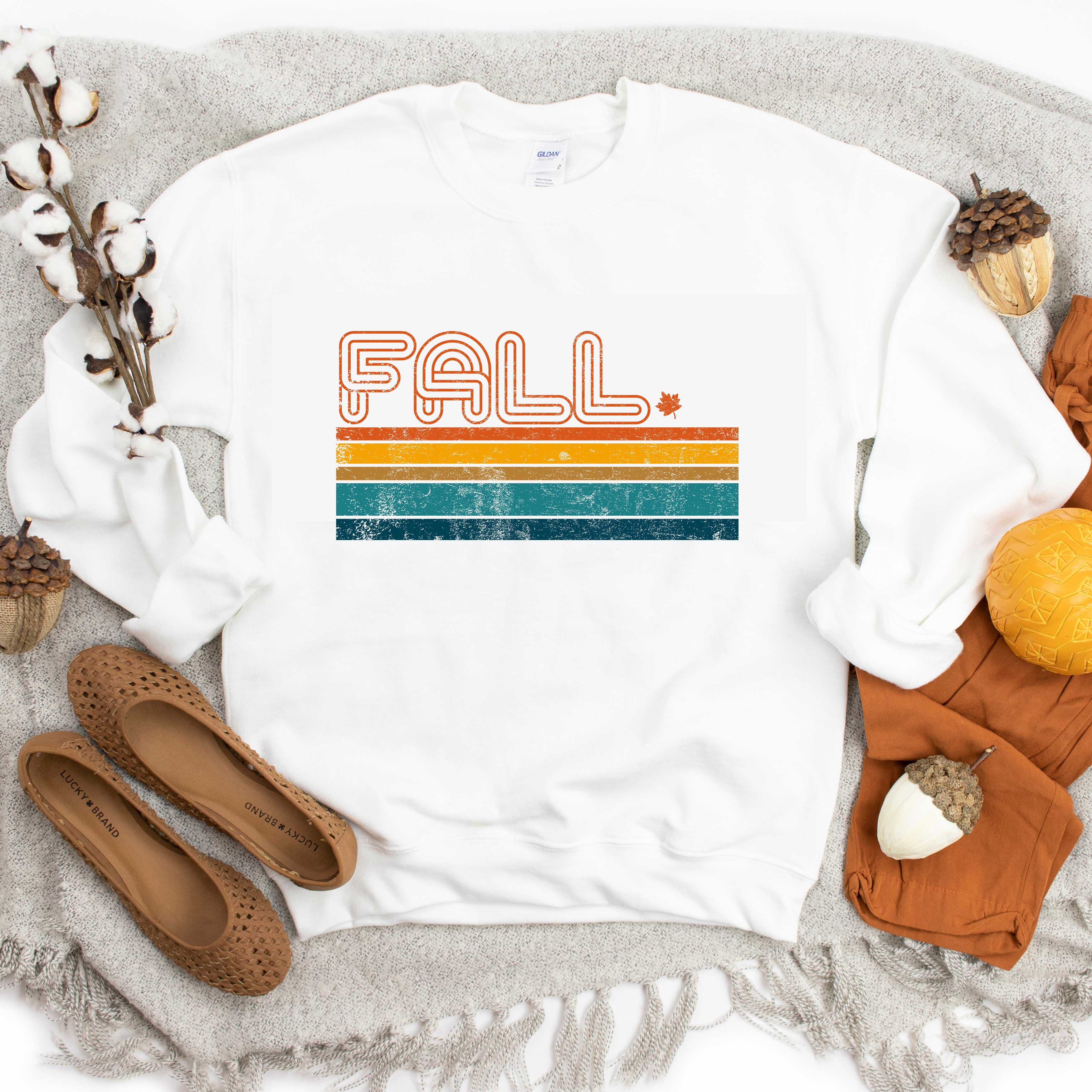 Retro Fall Stripes | Graphic Sweatshirt