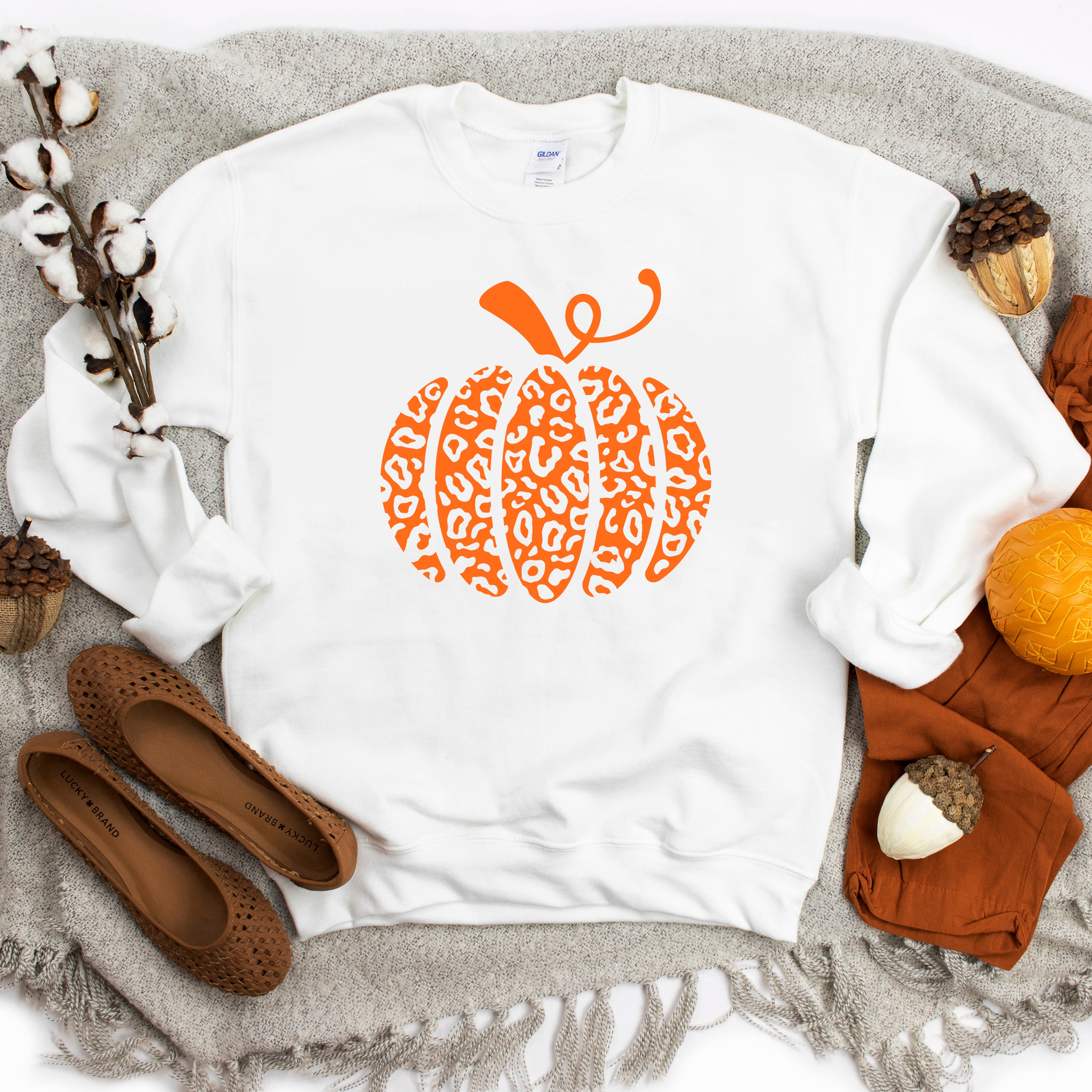 Orange Leopard Pumpkin | Sweatshirt