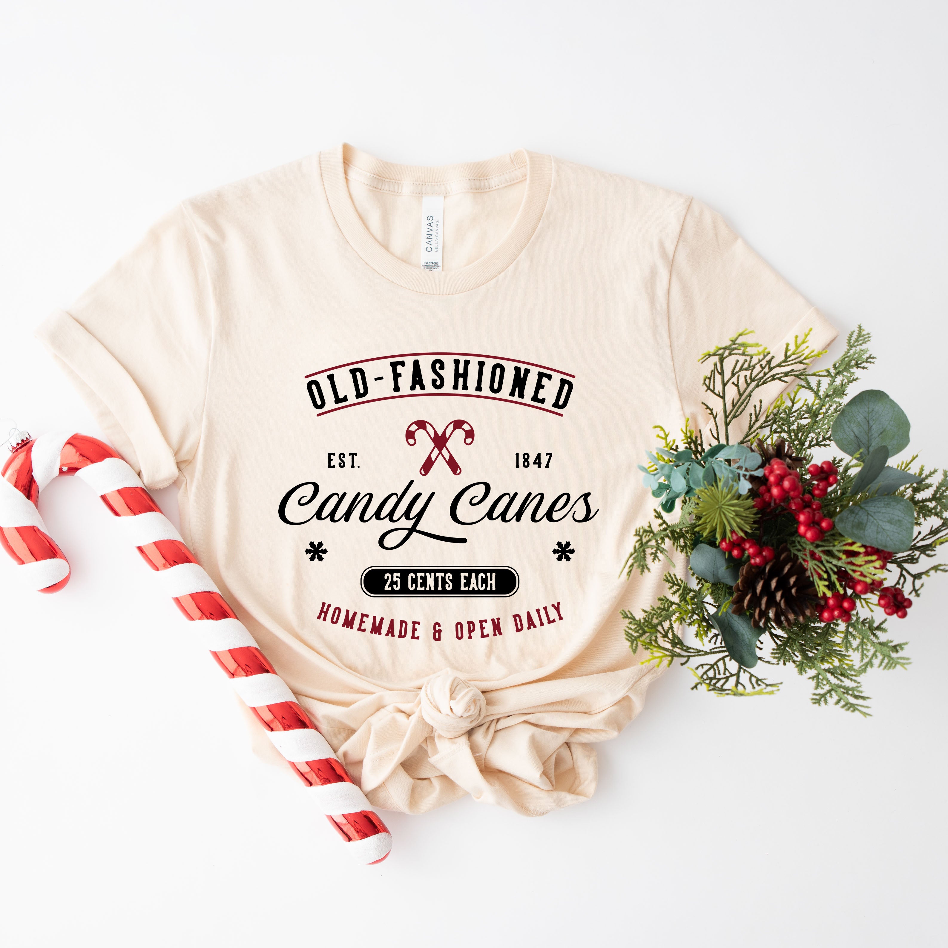 Old-Fashioned Candy Canes | Short Sleeve Graphic Tee