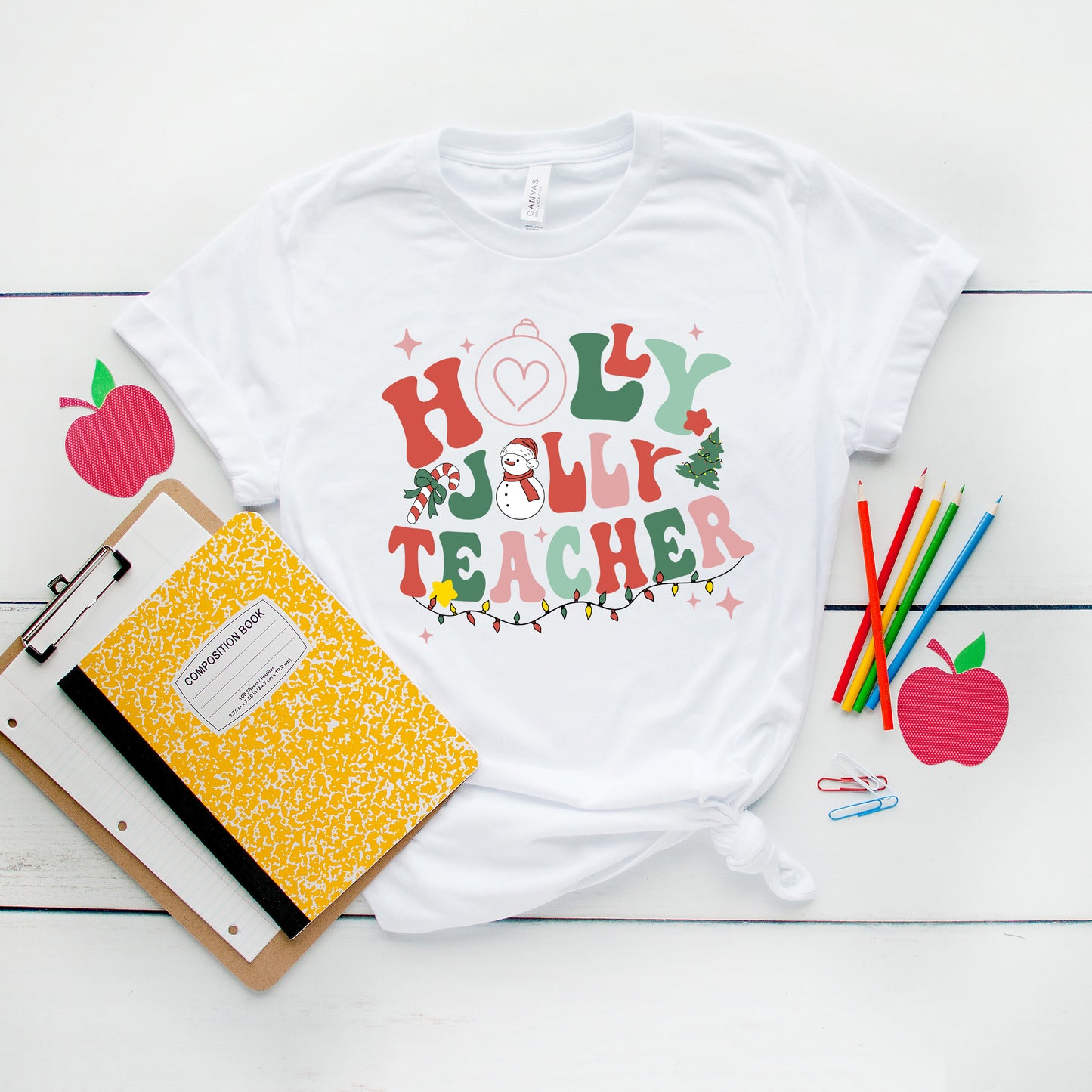 Holly Jolly Teacher | Short Sleeve Graphic Tee