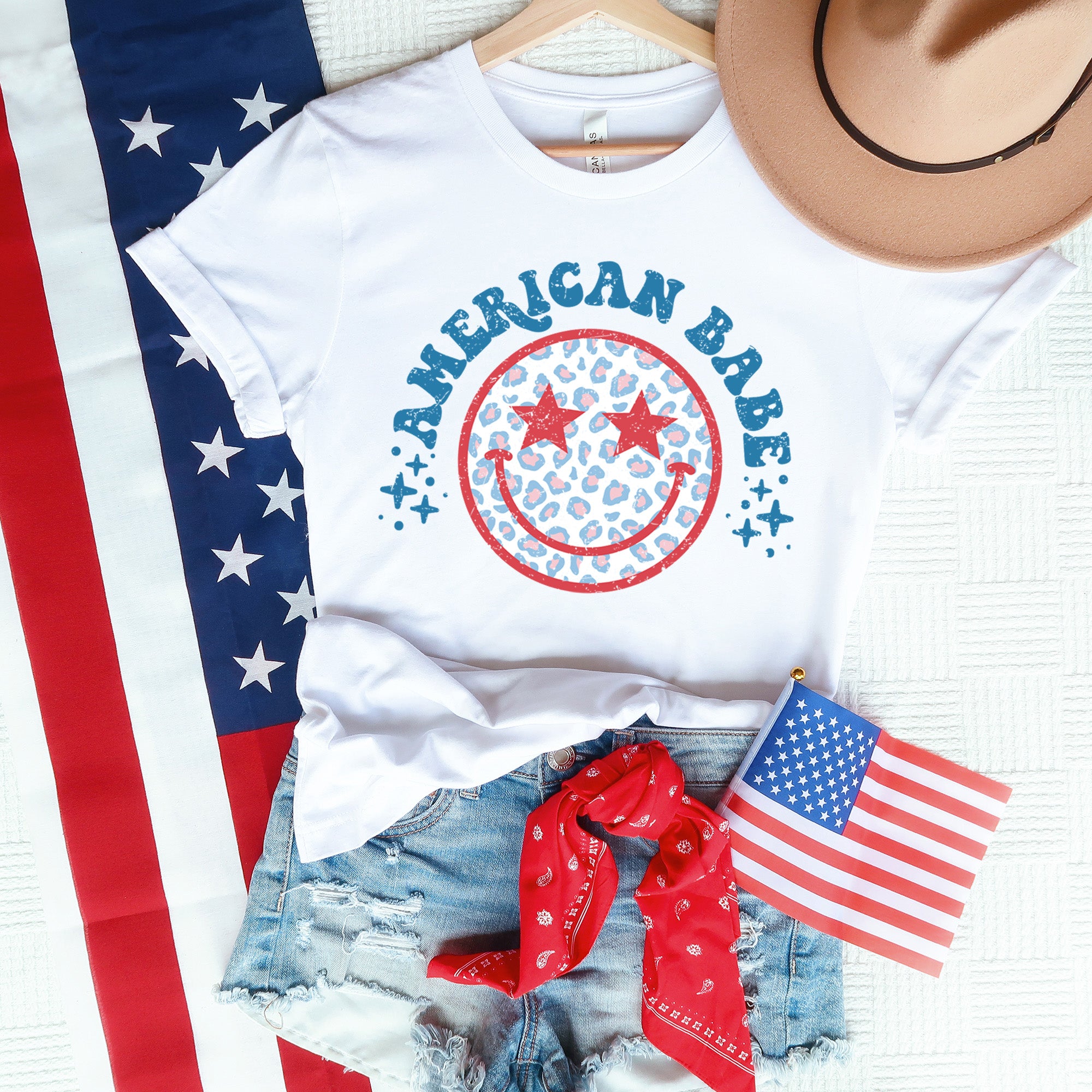 Leopard American Babe | Short Sleeve Graphic Tee