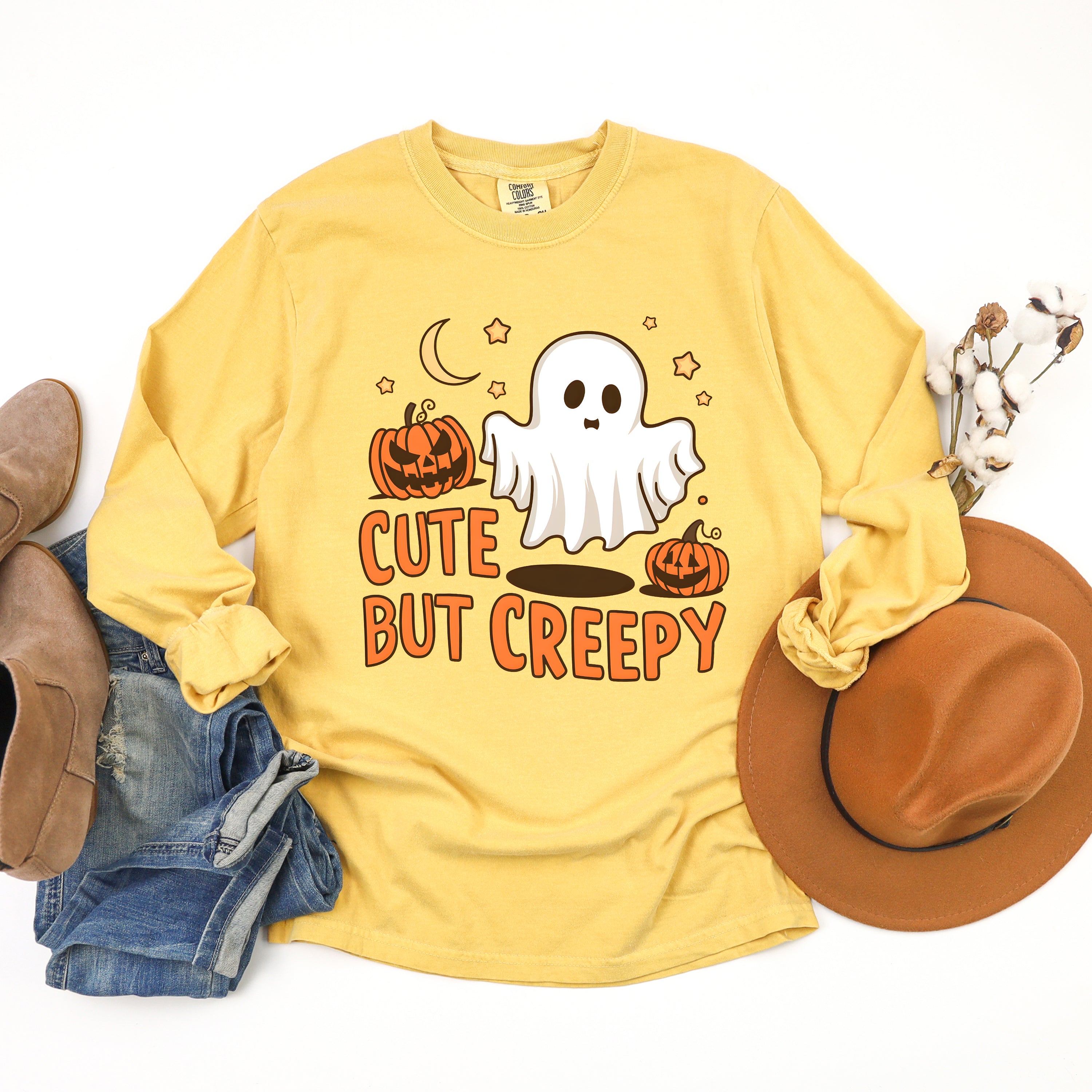 Cute But Creepy | Garment Dyed Long Sleeve