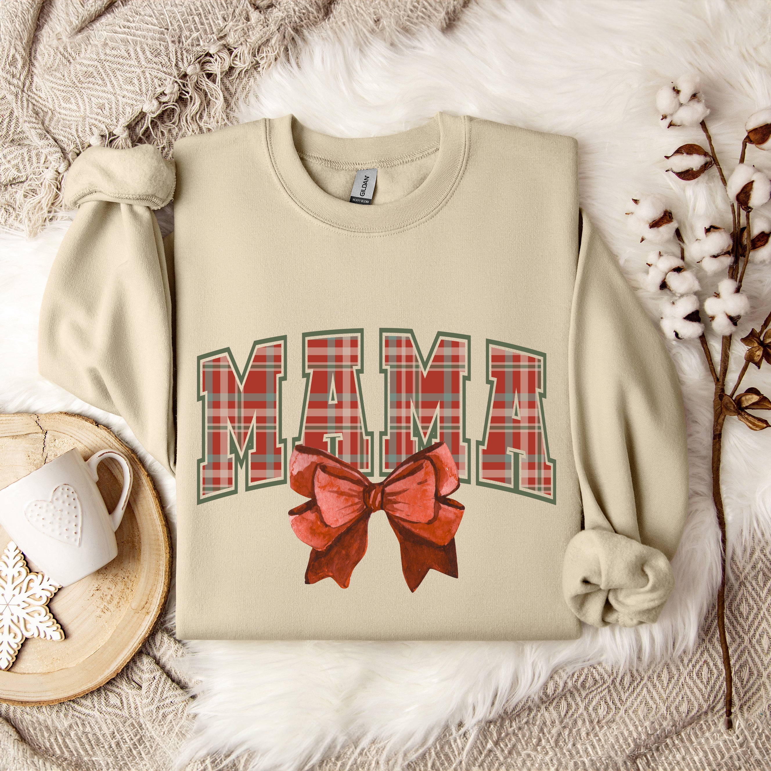 Coquette Plaid Mama | Sweatshirt