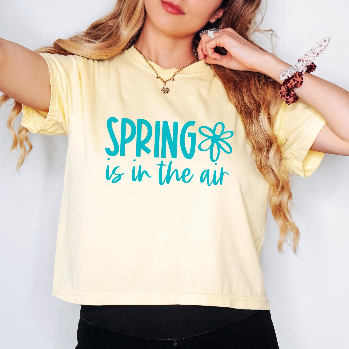 Spring Is In The Air | Relaxed Fit Cropped Tee