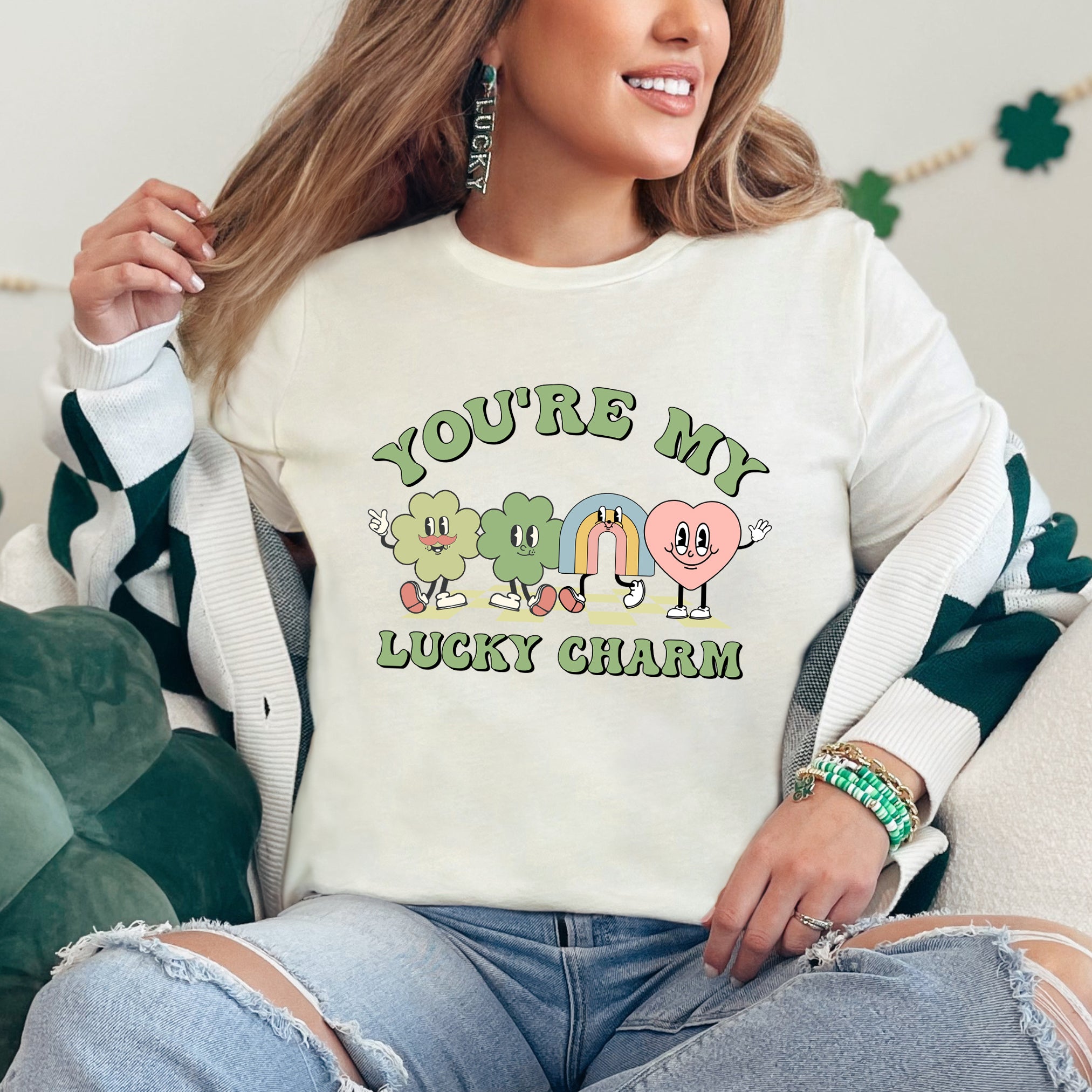 You're My Lucky Charm Clovers | Short Sleeve Crew Neck
