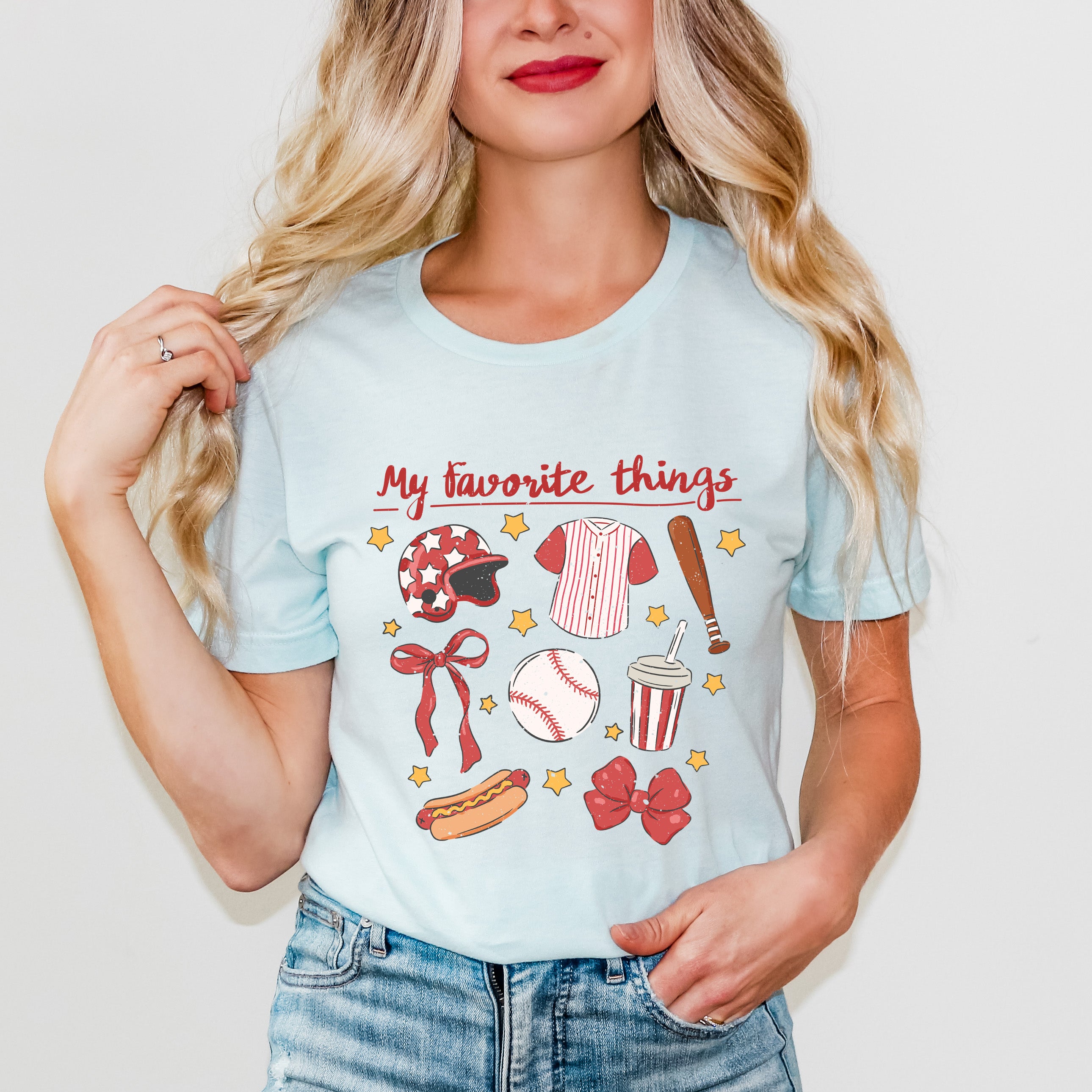 Coquette Baseball Favorite Things | Short Sleeve Graphic Tee