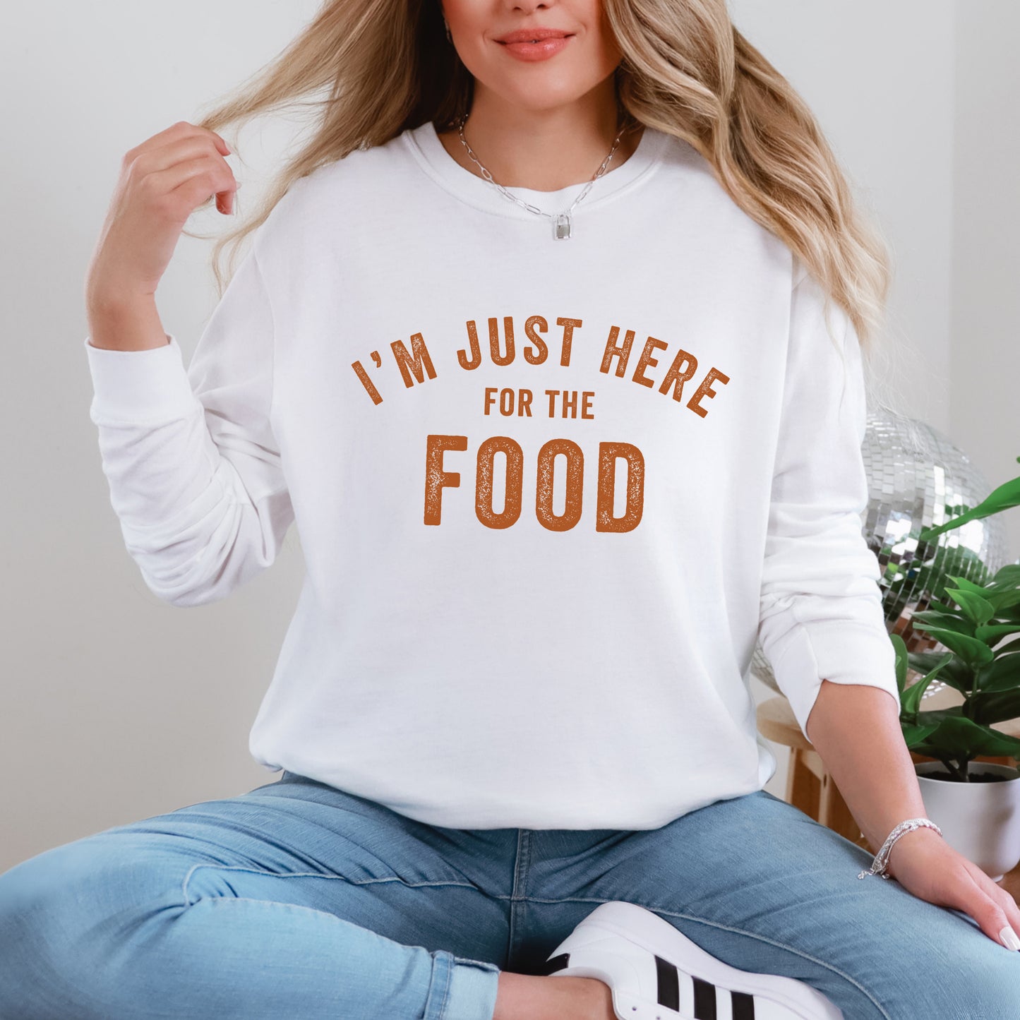 I'm Just Here For The Food | Garment Dyed Long Sleeve