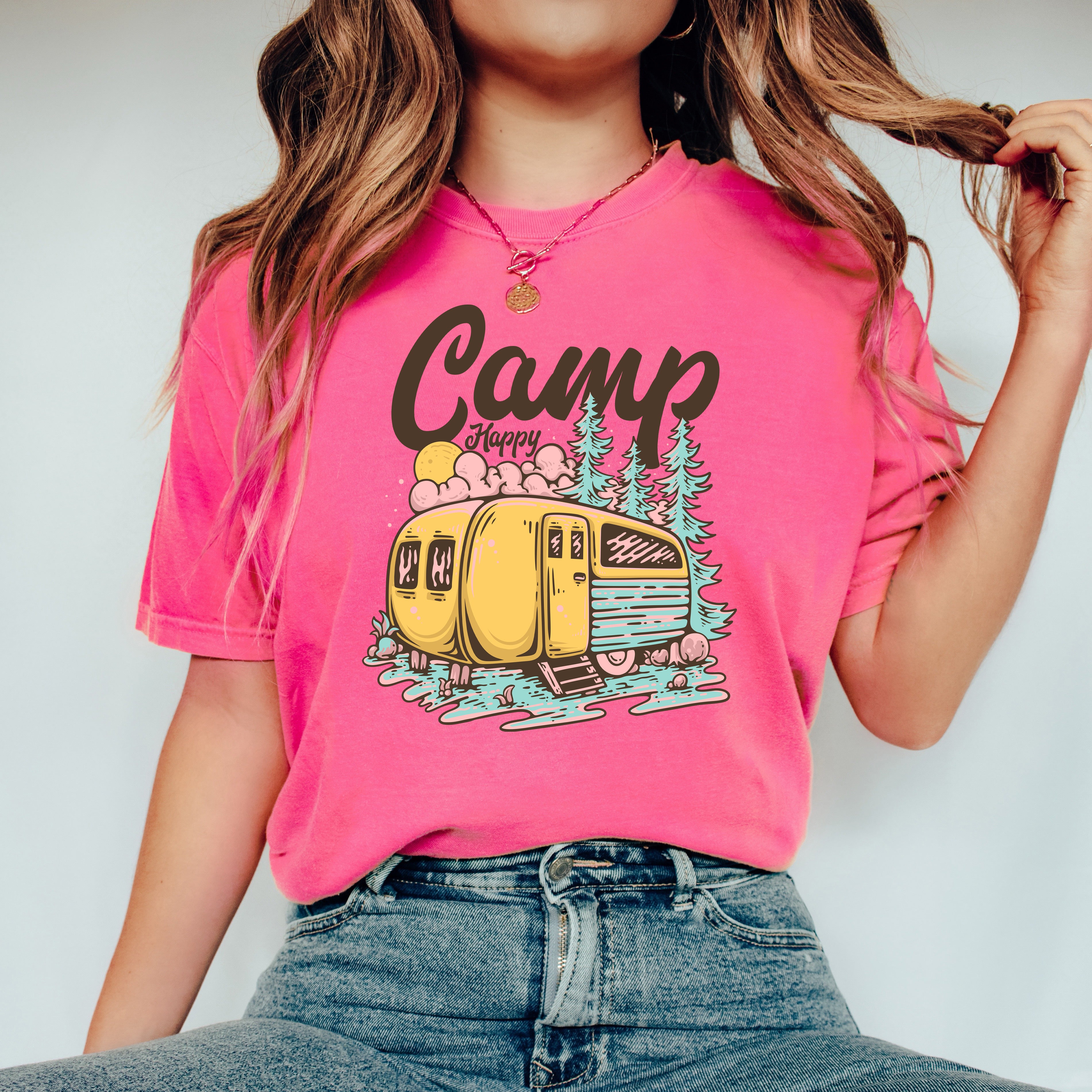 Camp Happy | Garment Dyed Short Sleeve Tee