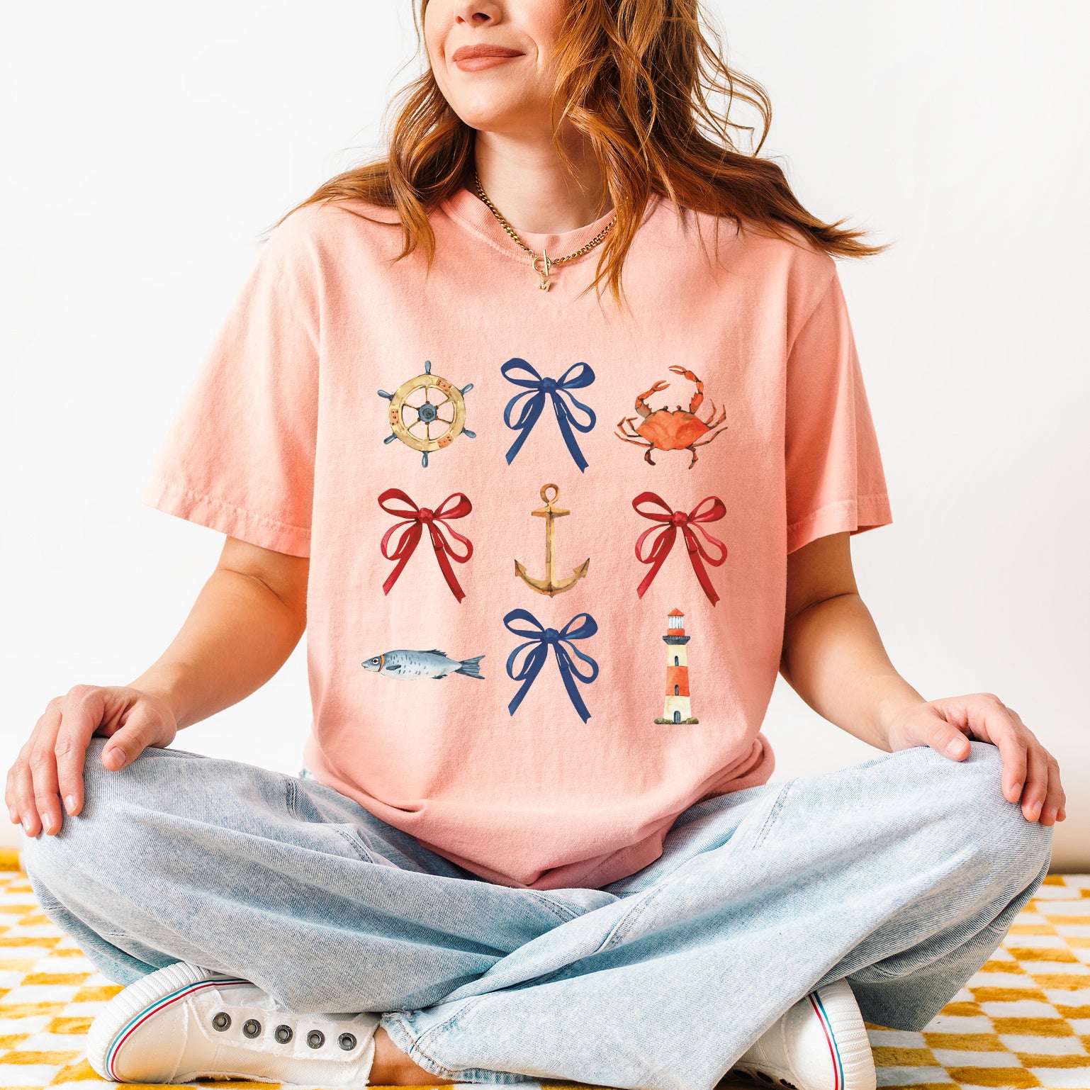 Coquette Nautical Collage | Garment Dyed Tee