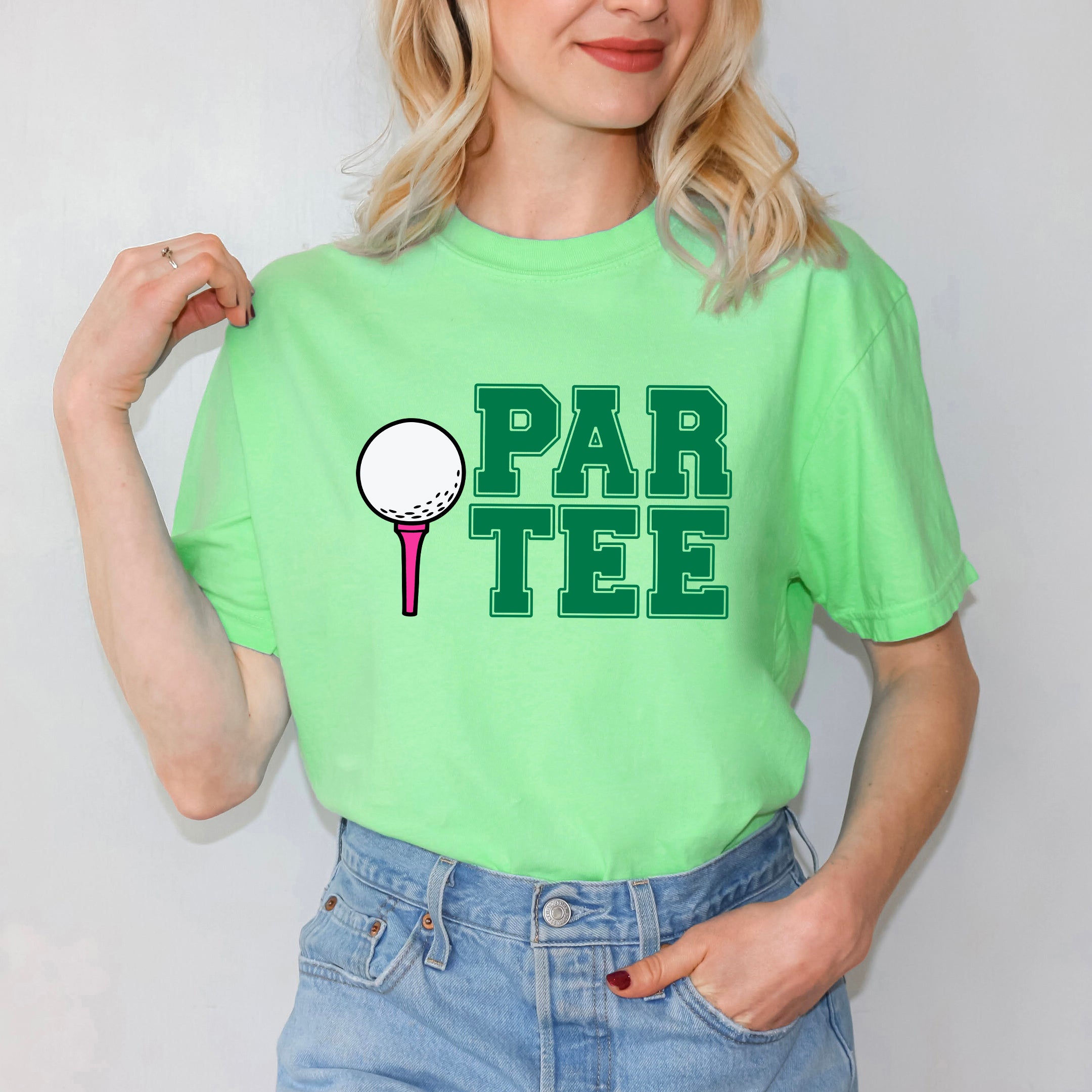 Golf Par Tee Varsity | Garment Dyed Short Sleeve Tee