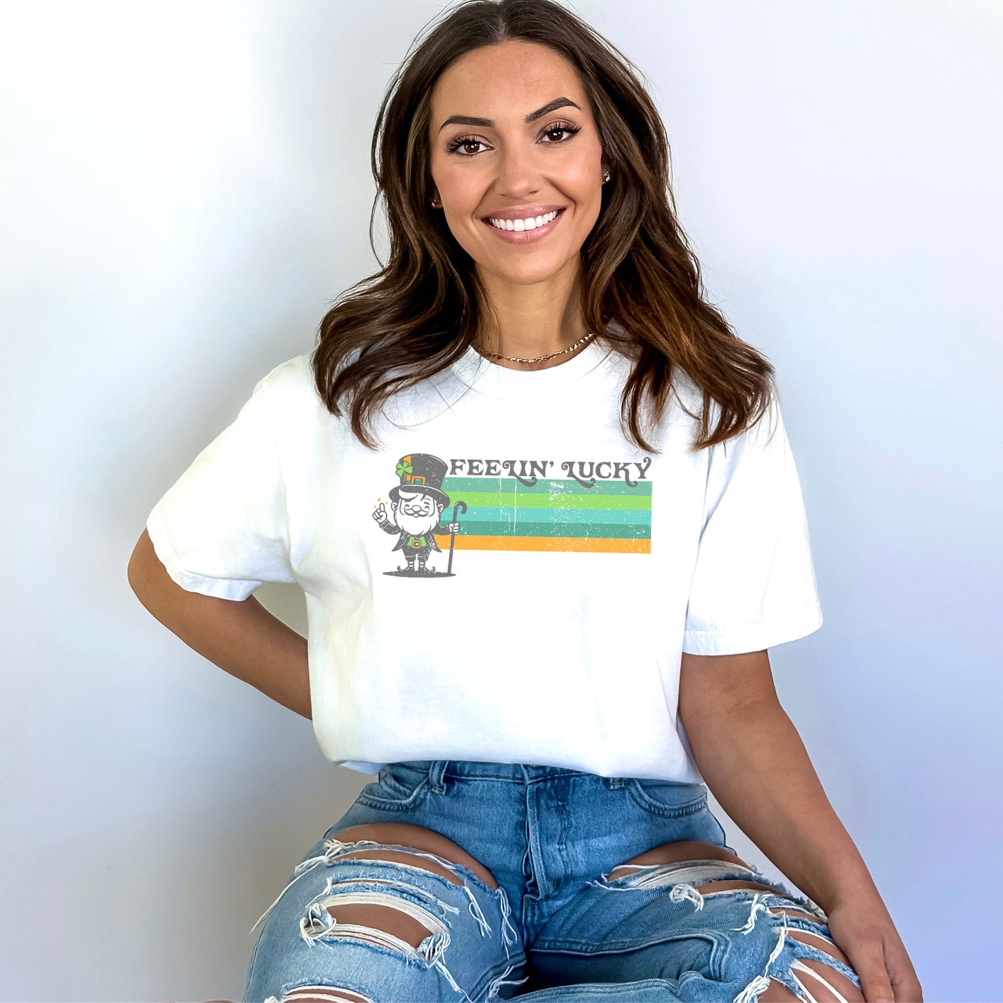 Feelin' Lucky Leprechaun | Garment Dyed Tee