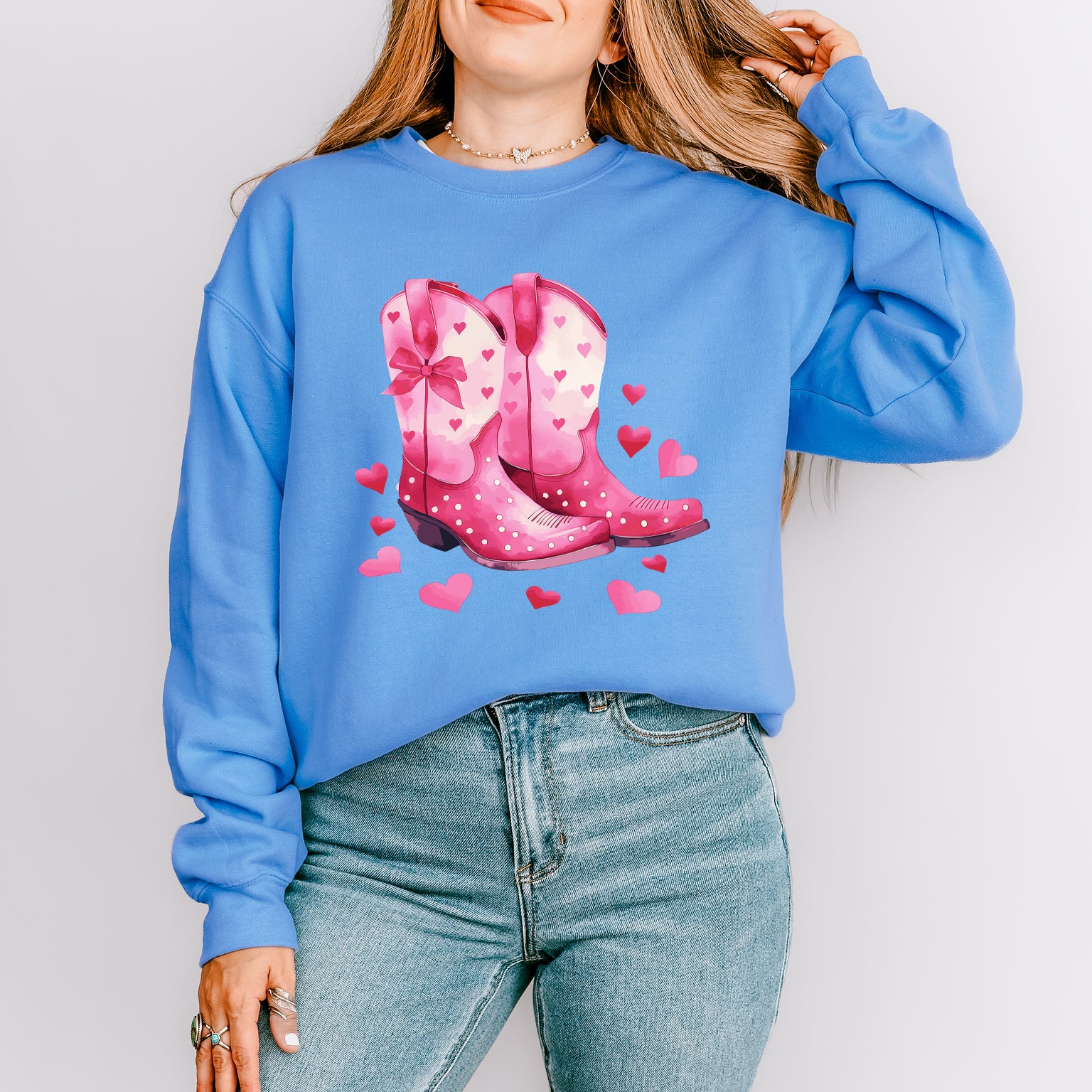 Coquette Valentine Boots | Sweatshirt
